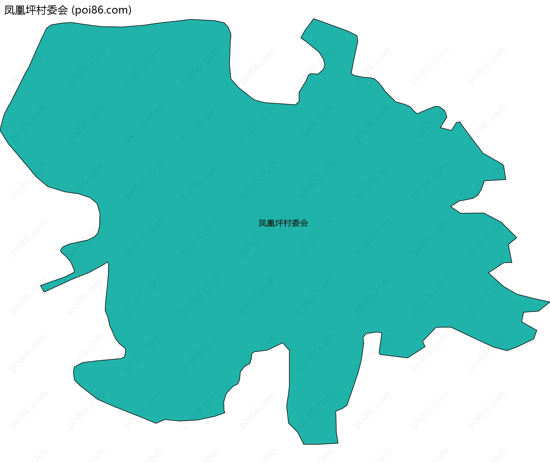 凤凰坪村委会边界地图