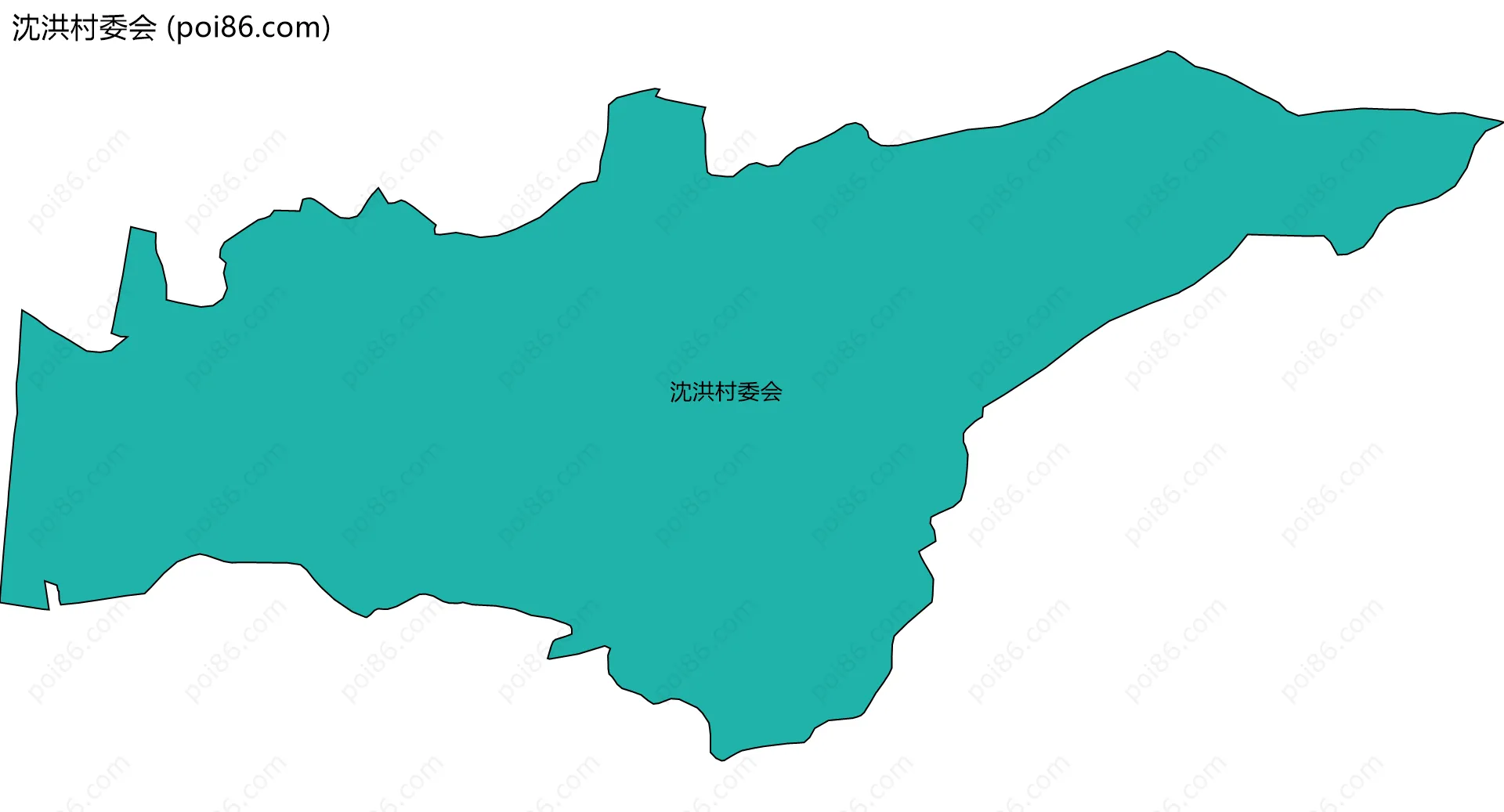 沈洪村委会边界地图