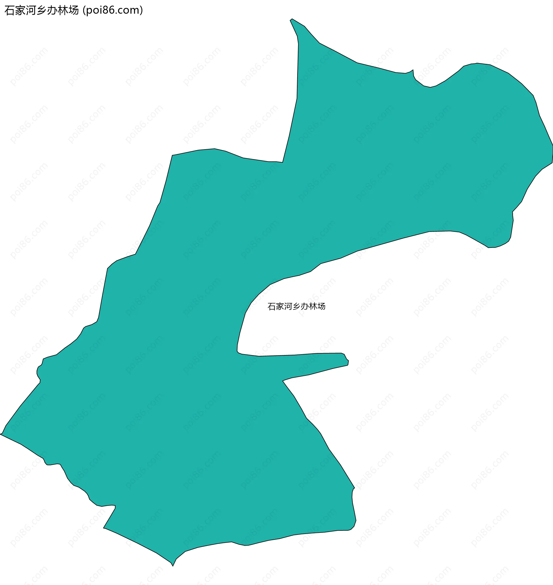 石家河乡办林场边界地图