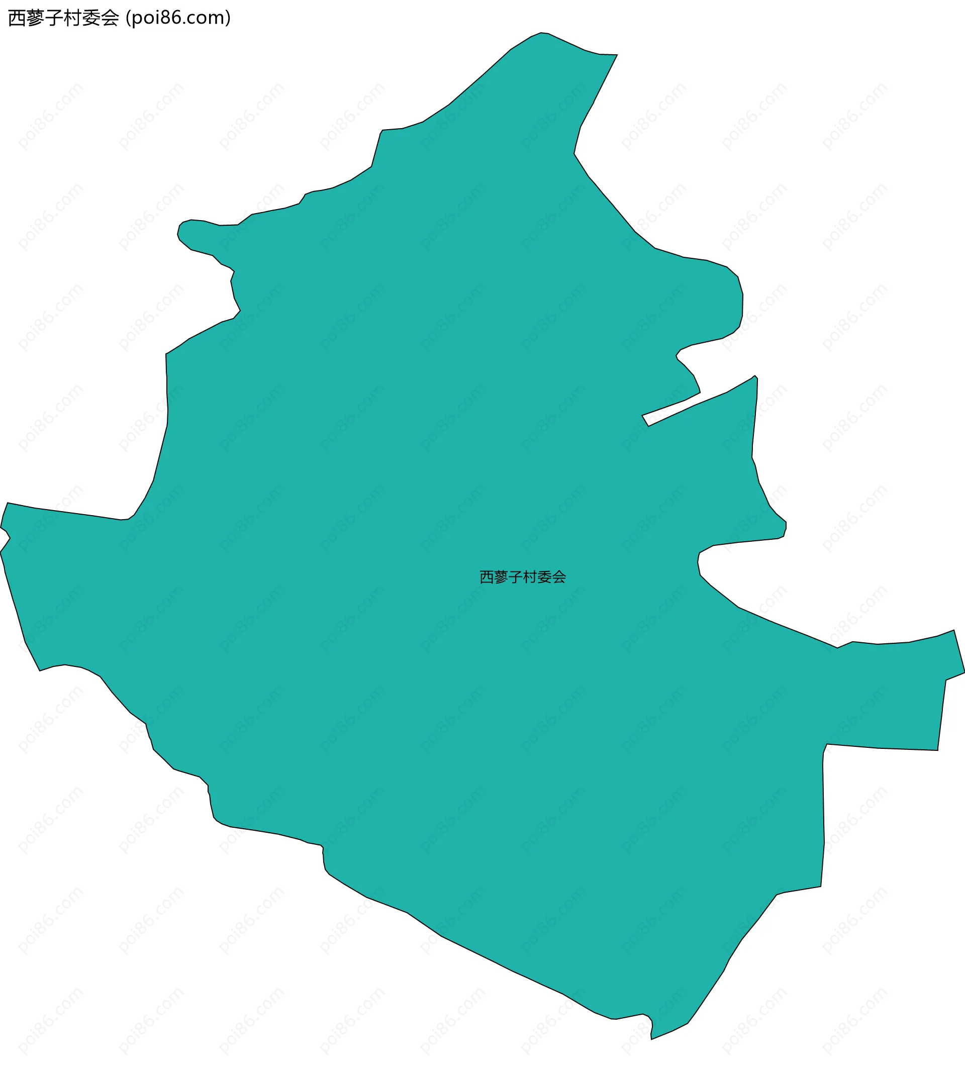 西蓼子村委会边界地图