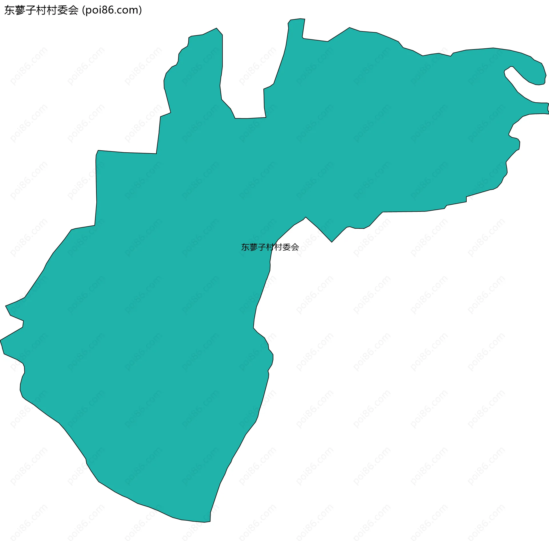 东蓼子村村委会边界地图