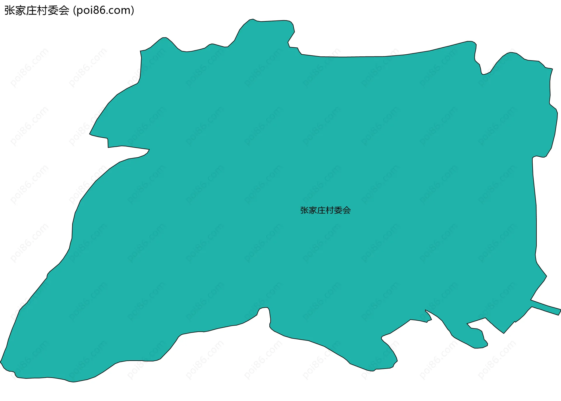 张家庄村委会边界地图