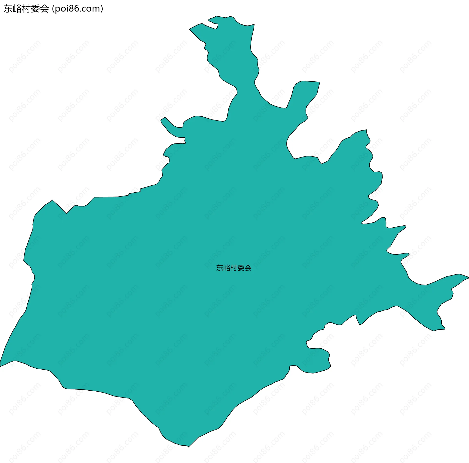 东峪村委会边界地图