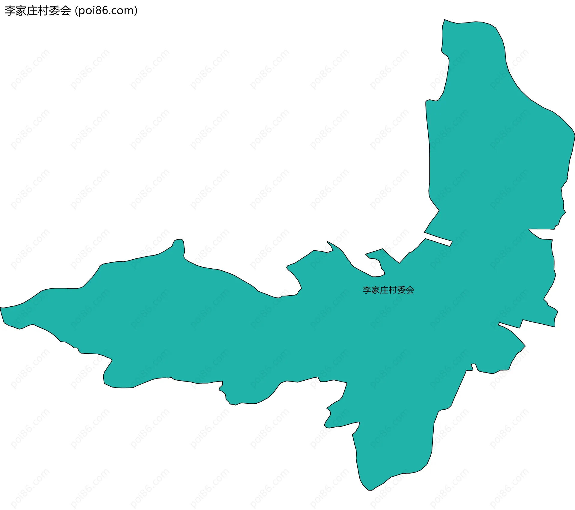 李家庄村委会边界地图