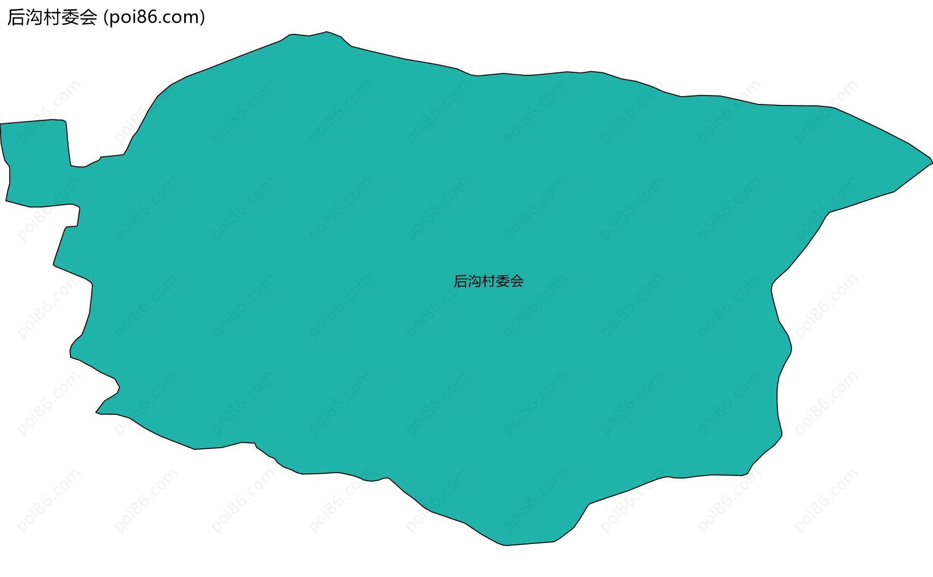 后沟村委会边界地图