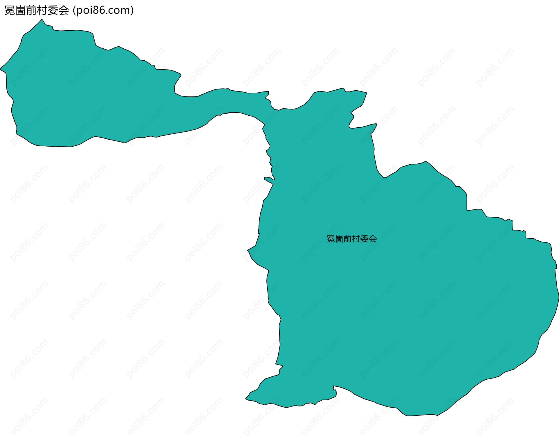 冕崮前村委会边界地图