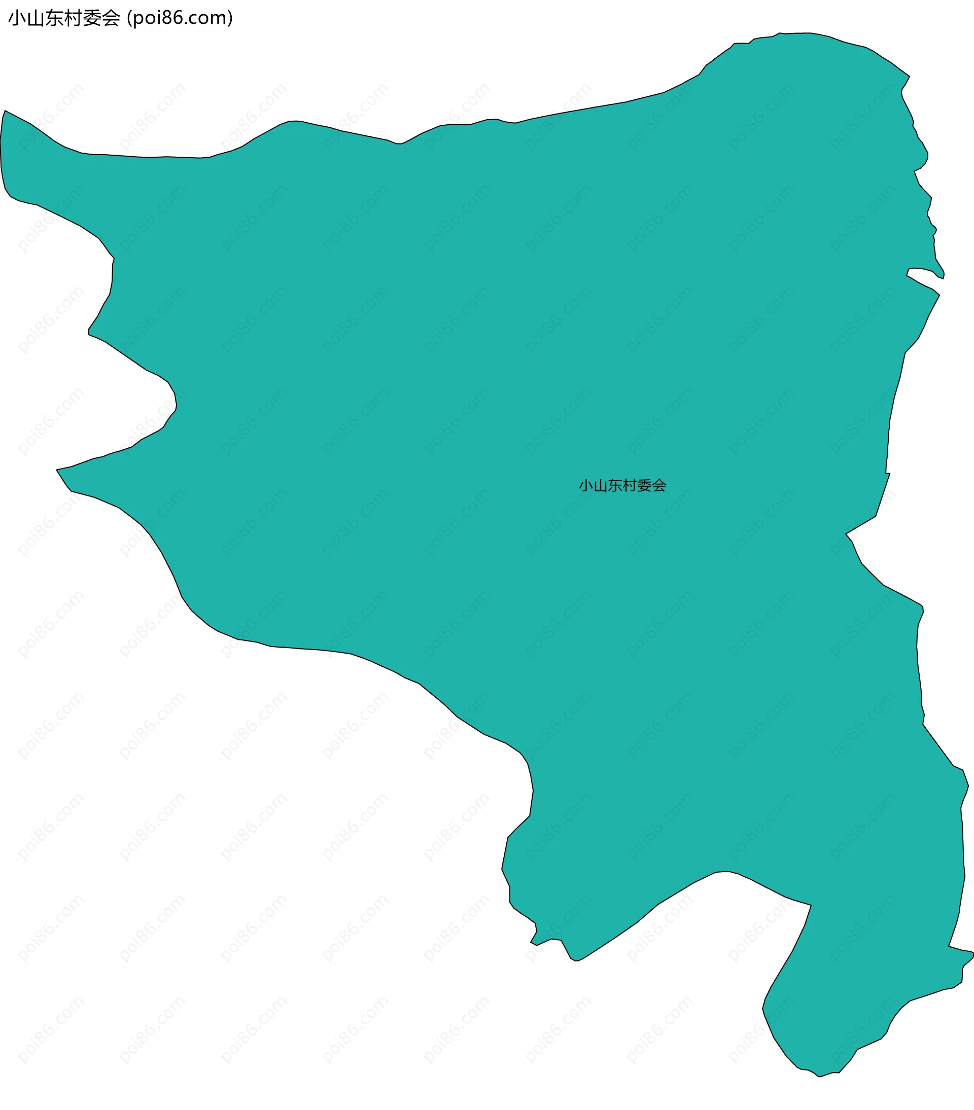 小山东村委会边界地图