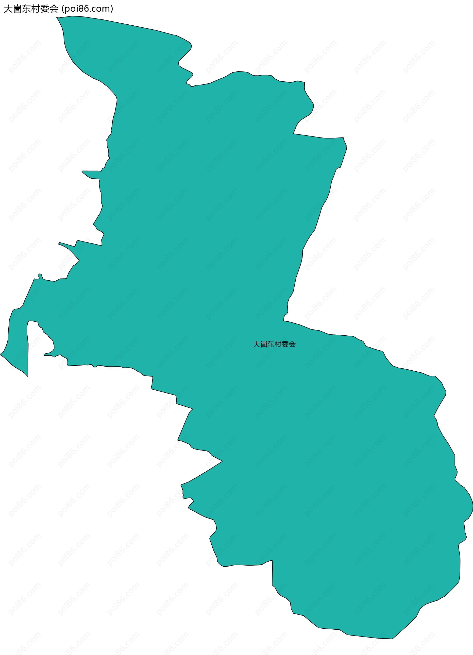 大崮东村委会边界地图