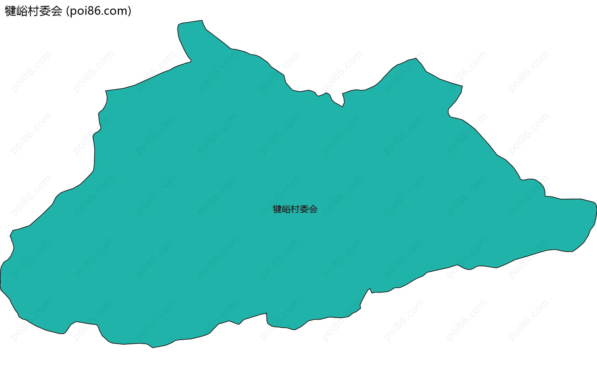 犍峪村委会边界地图