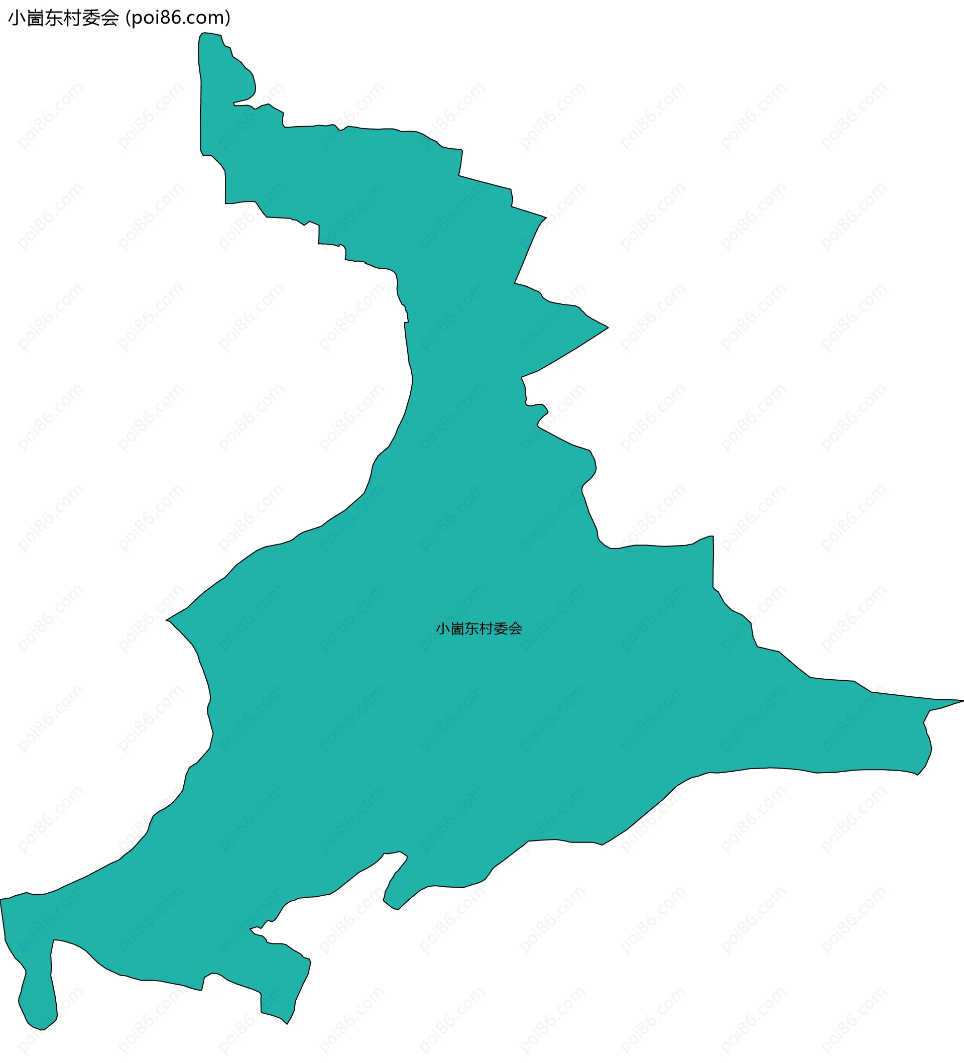 小崮东村委会边界地图