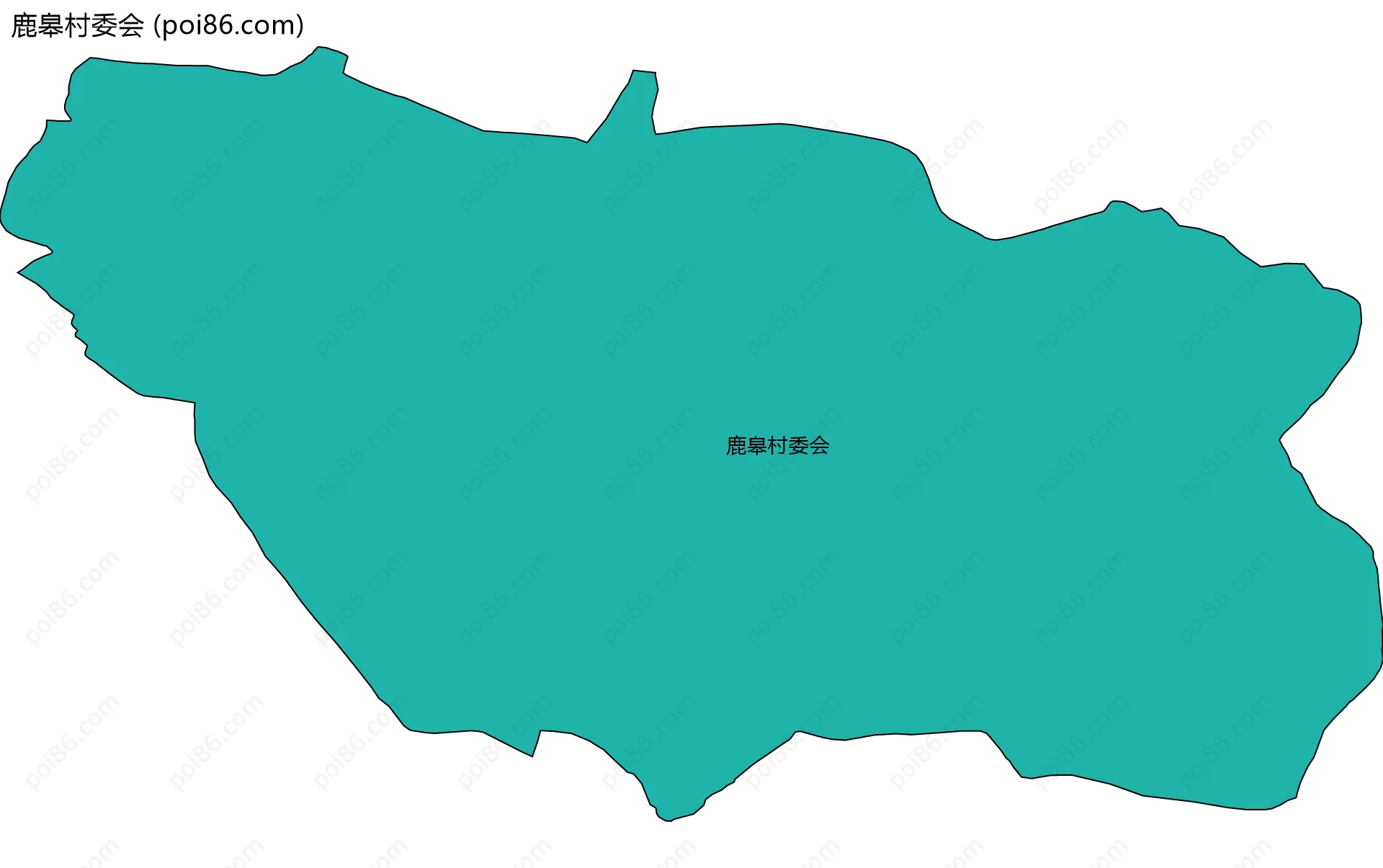 鹿皋村委会边界地图