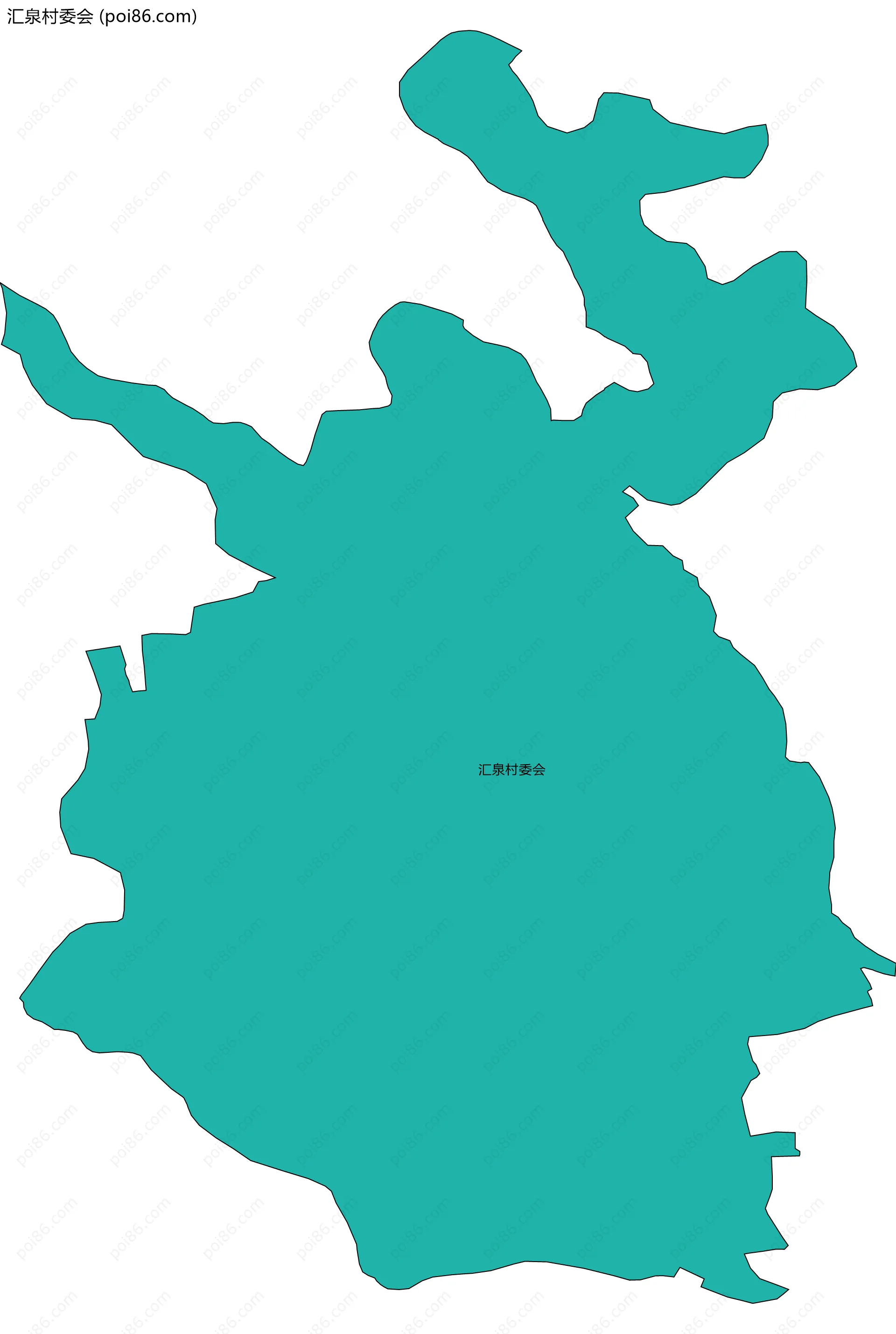 汇泉村委会边界地图