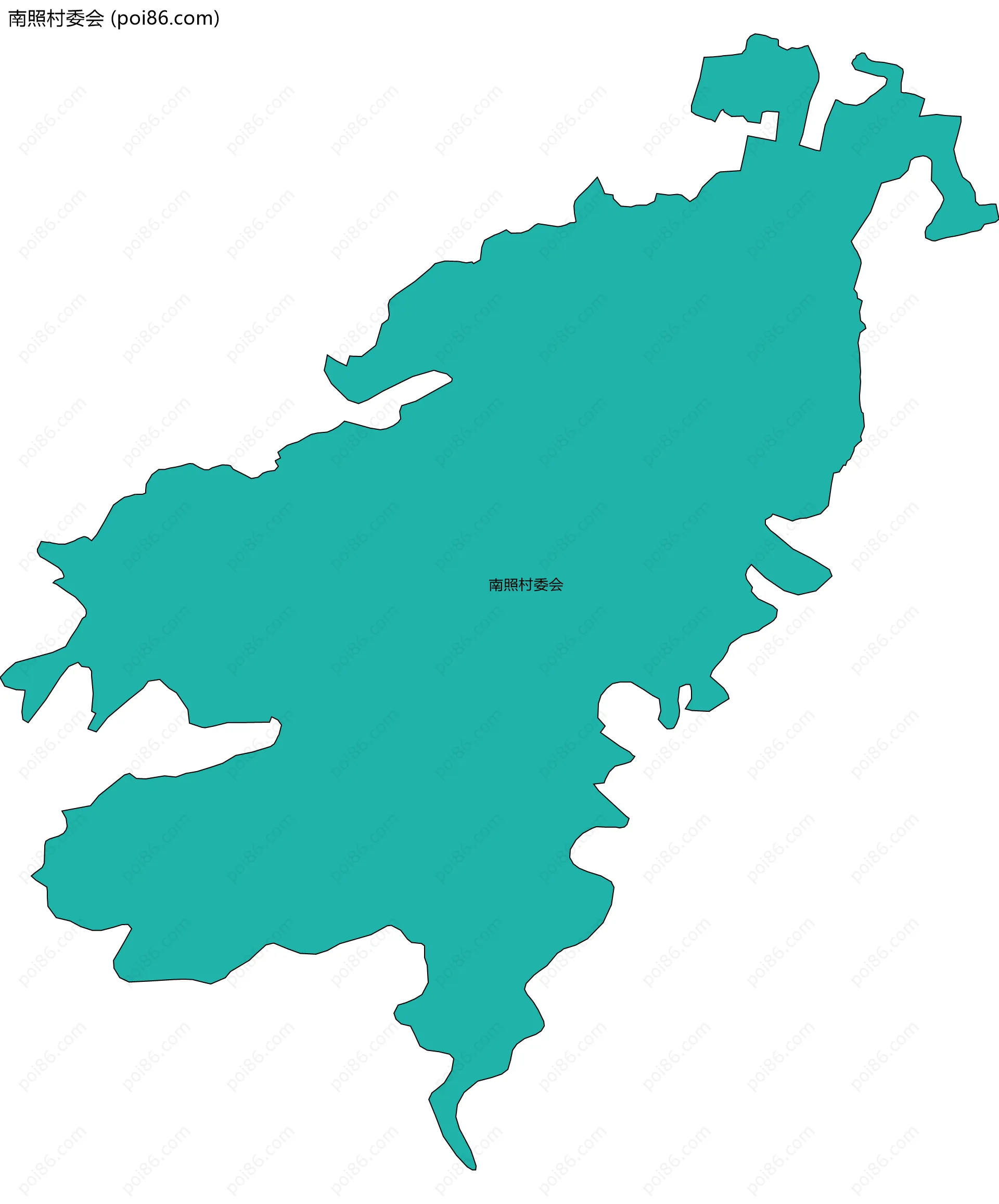 南照村委会边界地图