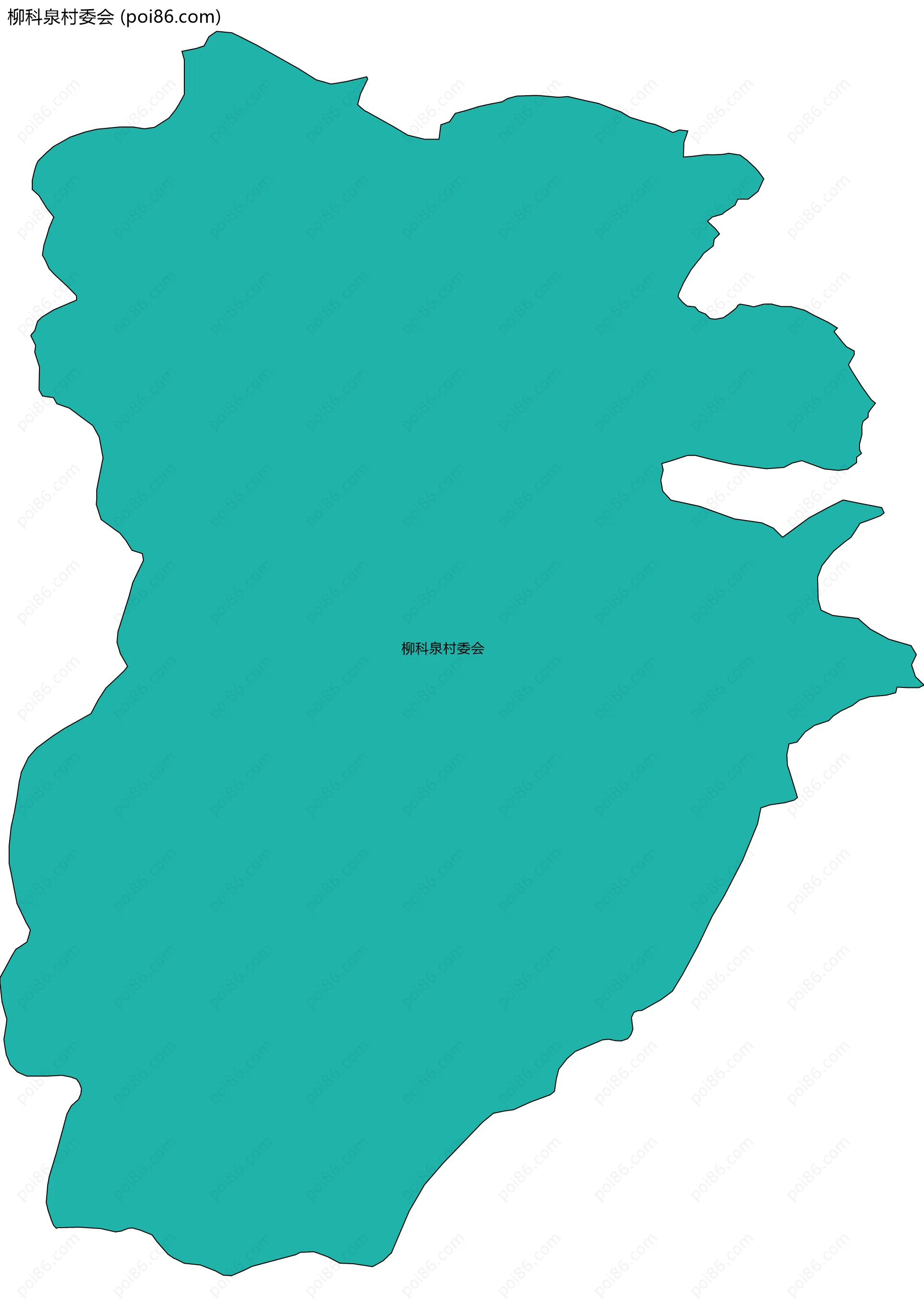 柳科泉村委会边界地图