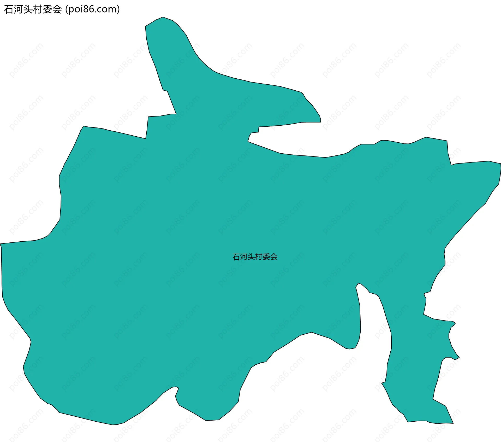 石河头村委会边界地图
