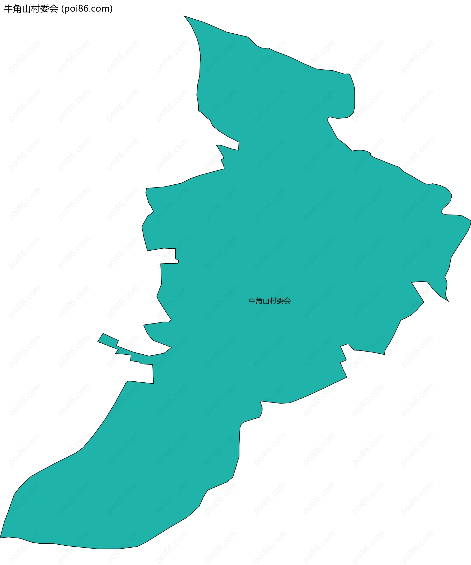 牛角山村委会边界地图