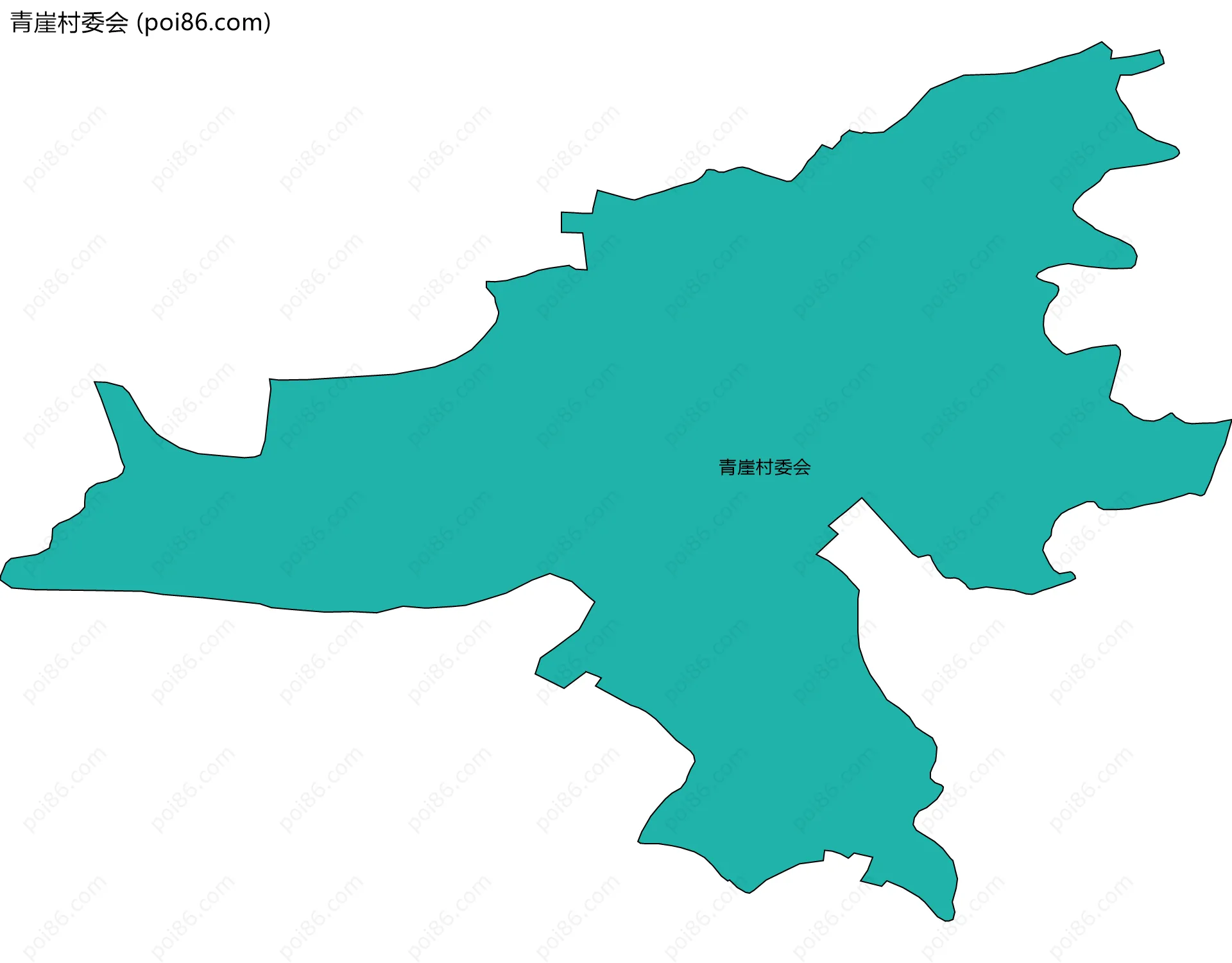 青崖村委会边界地图