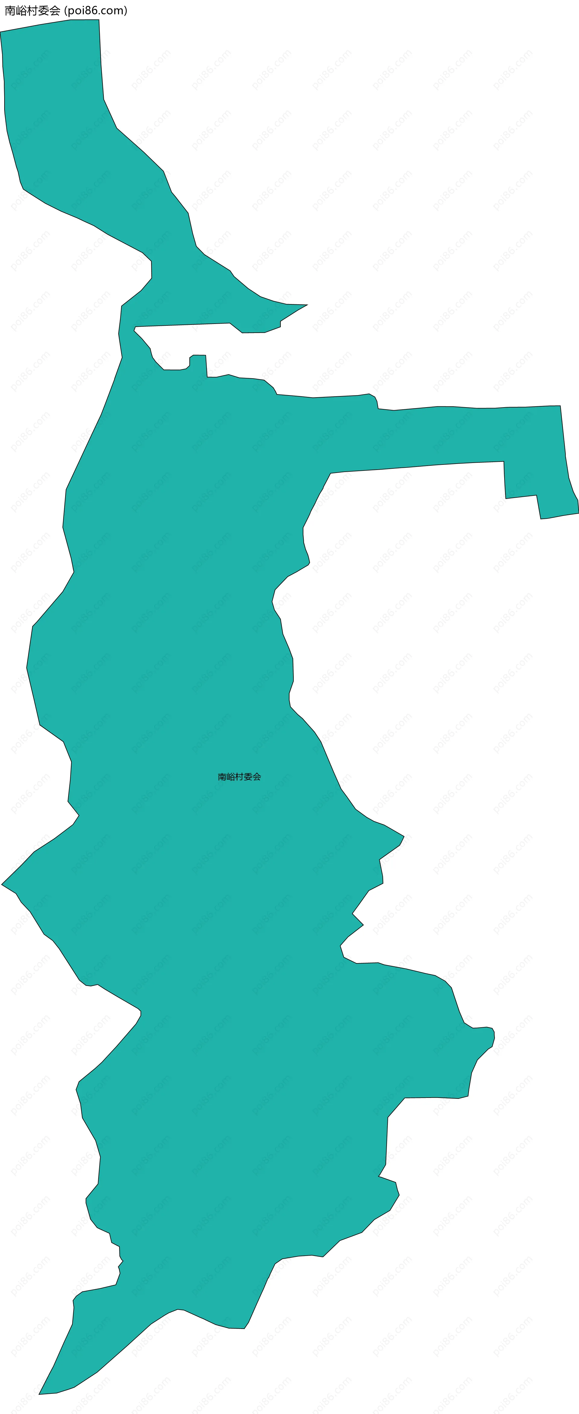 南峪村委会边界地图