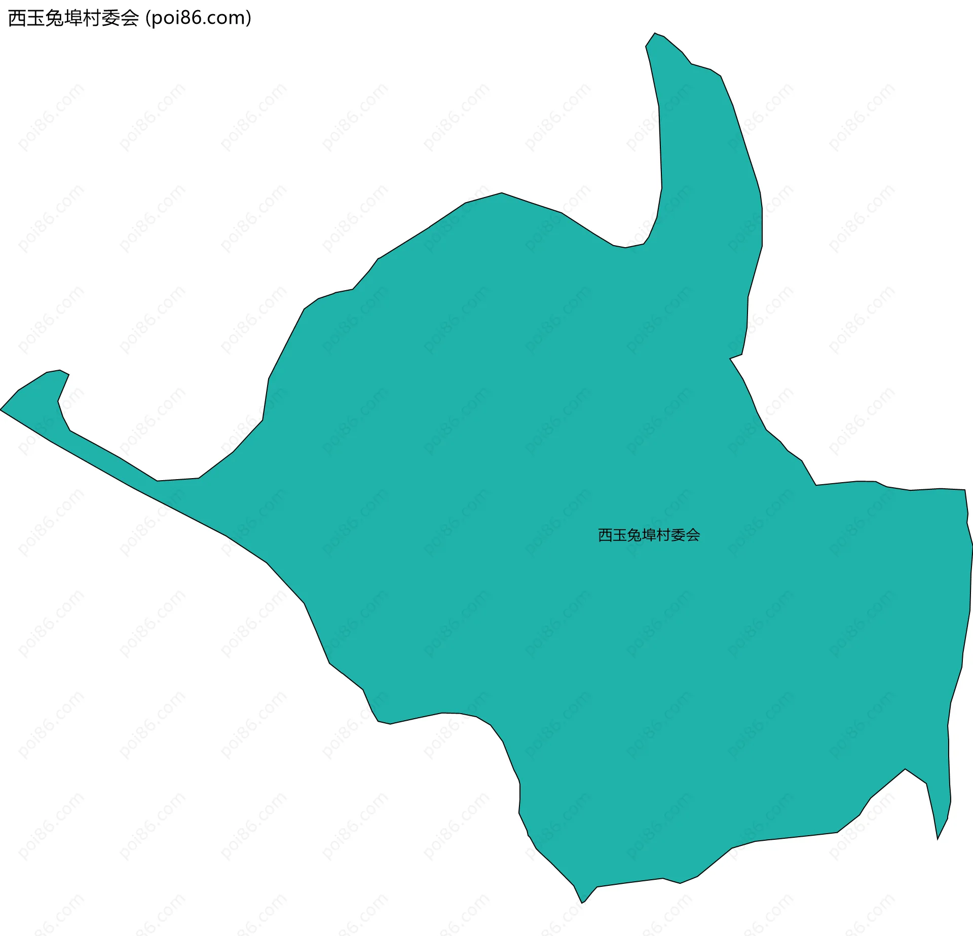 西玉兔埠村委会边界地图