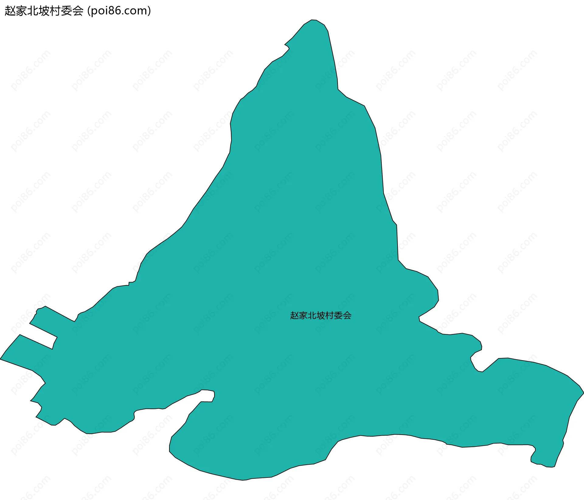 赵家北坡村委会边界地图