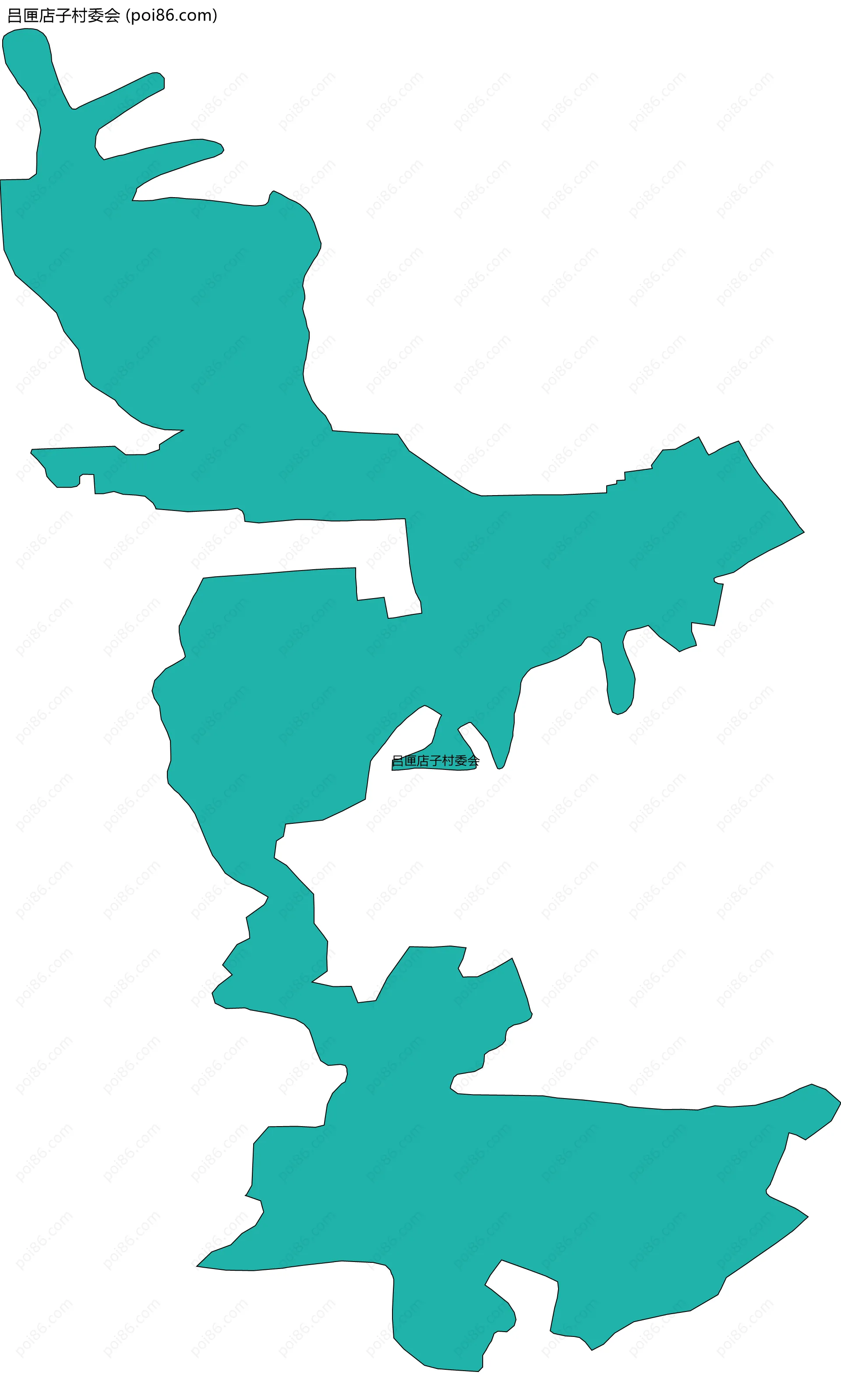 吕匣店子村委会边界地图