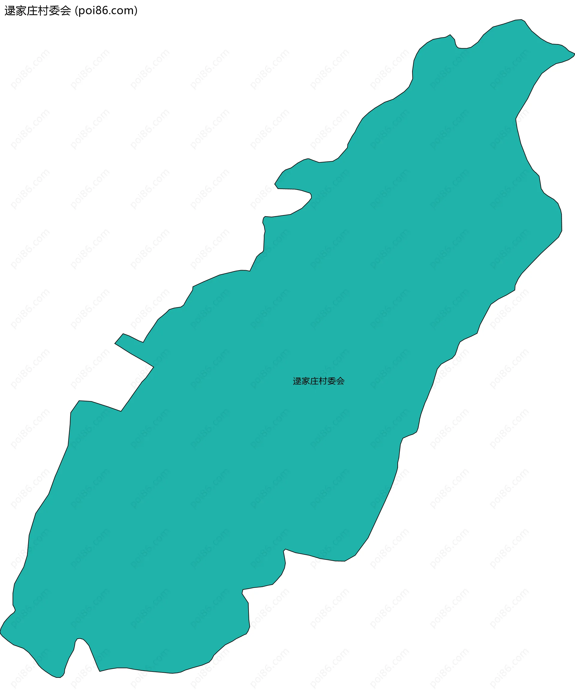 逯家庄村委会边界地图