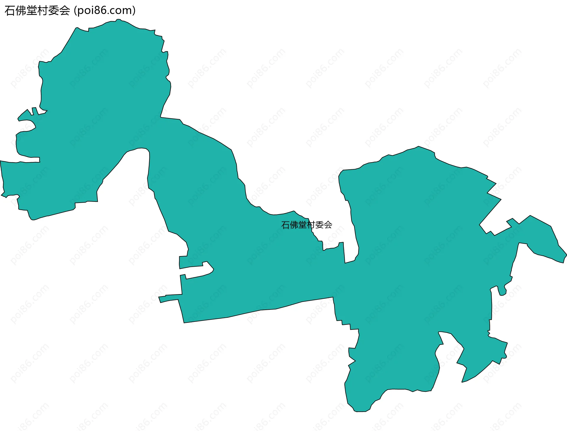 石佛堂村委会边界地图
