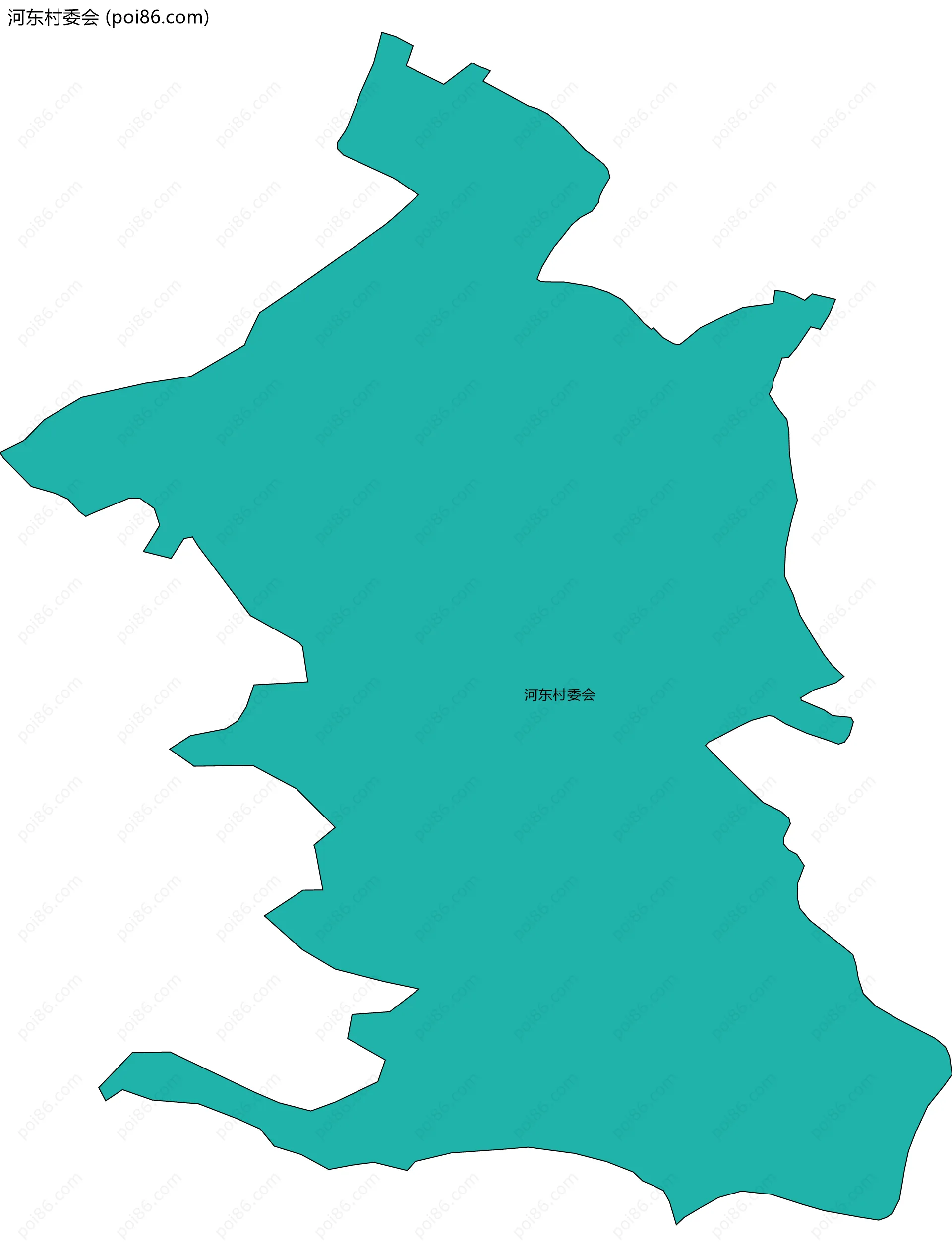 河东村委会边界地图