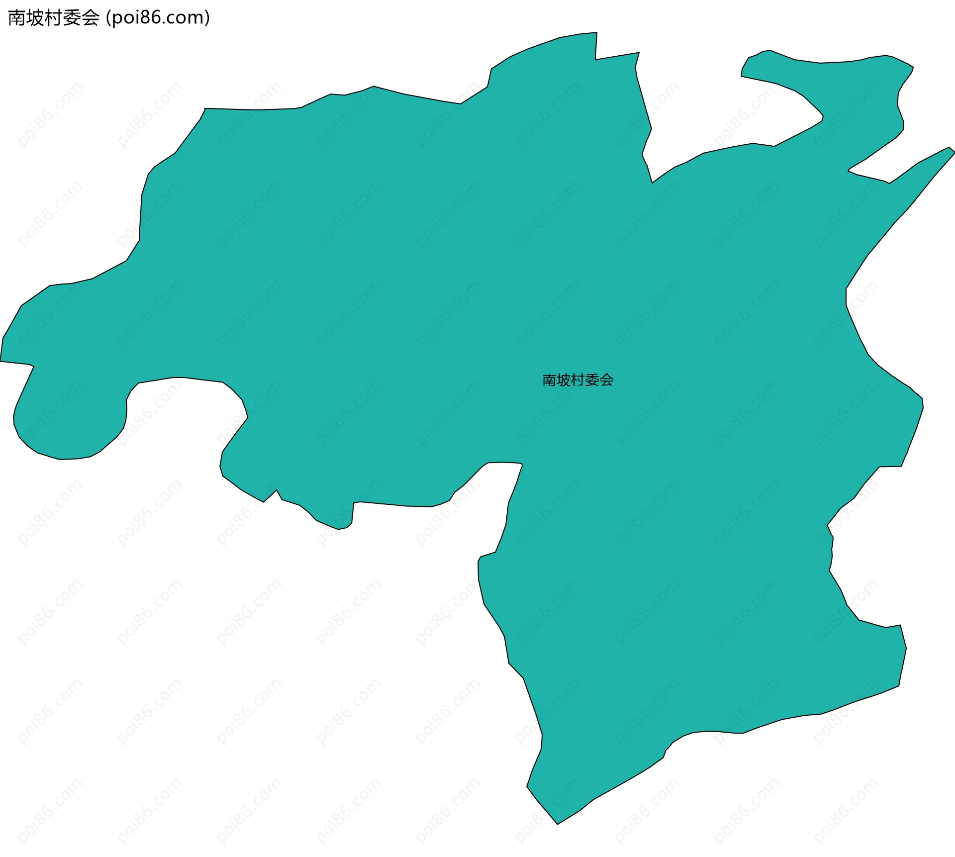 南坡村委会边界地图