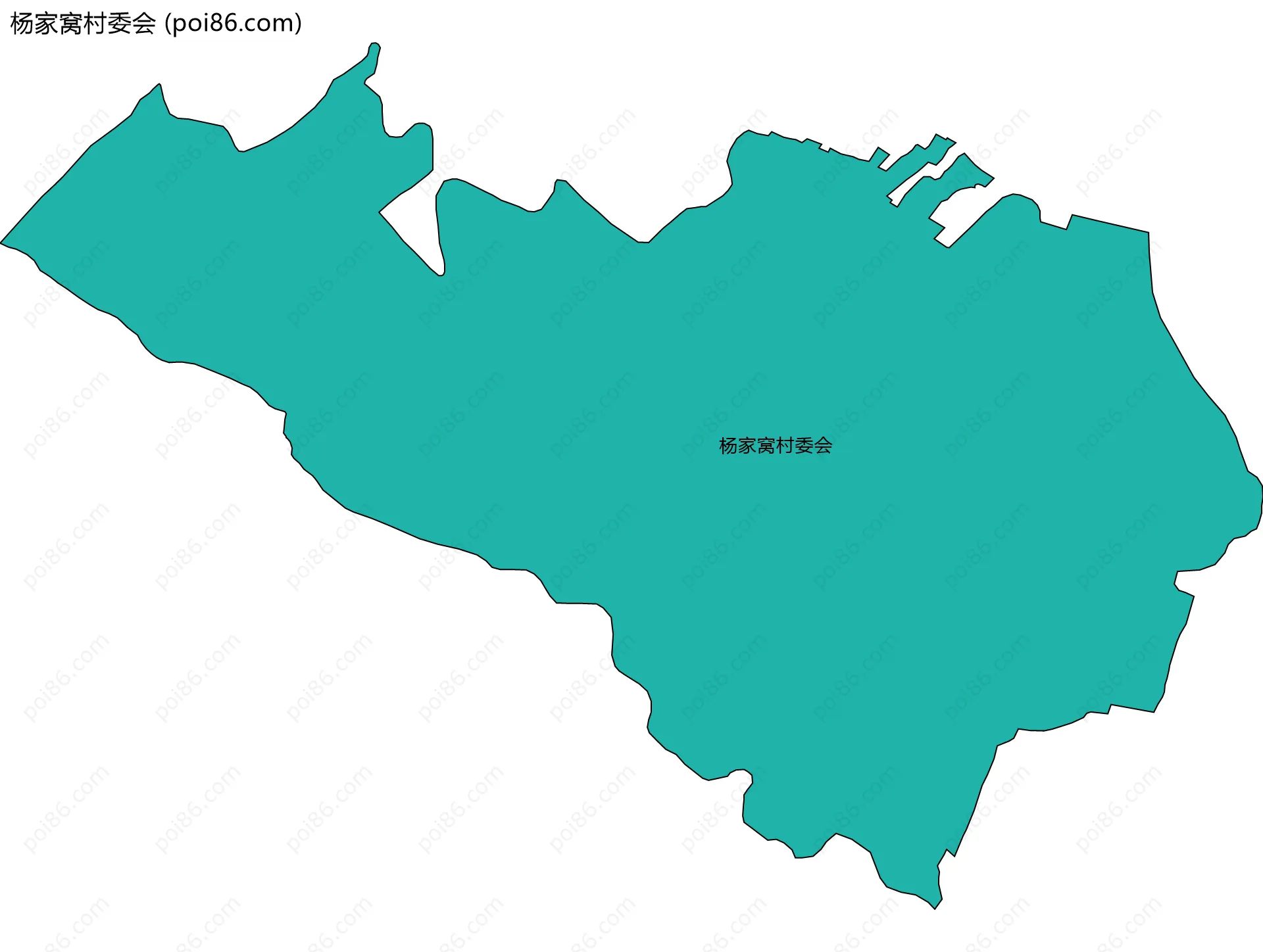 杨家窝村委会边界地图