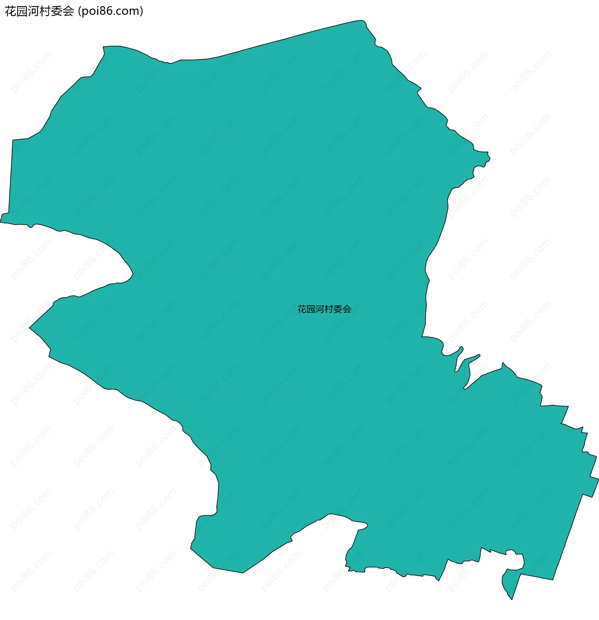 花园河村委会边界地图