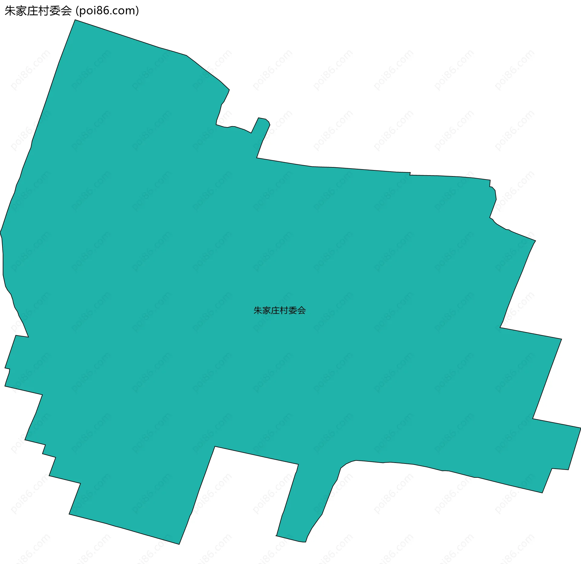 朱家庄村委会边界地图