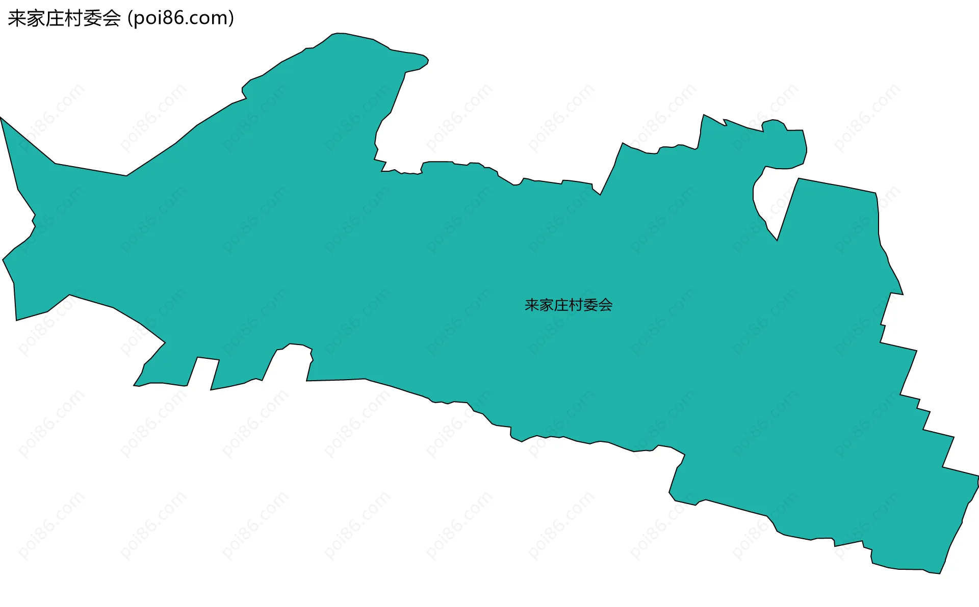 来家庄村委会边界地图