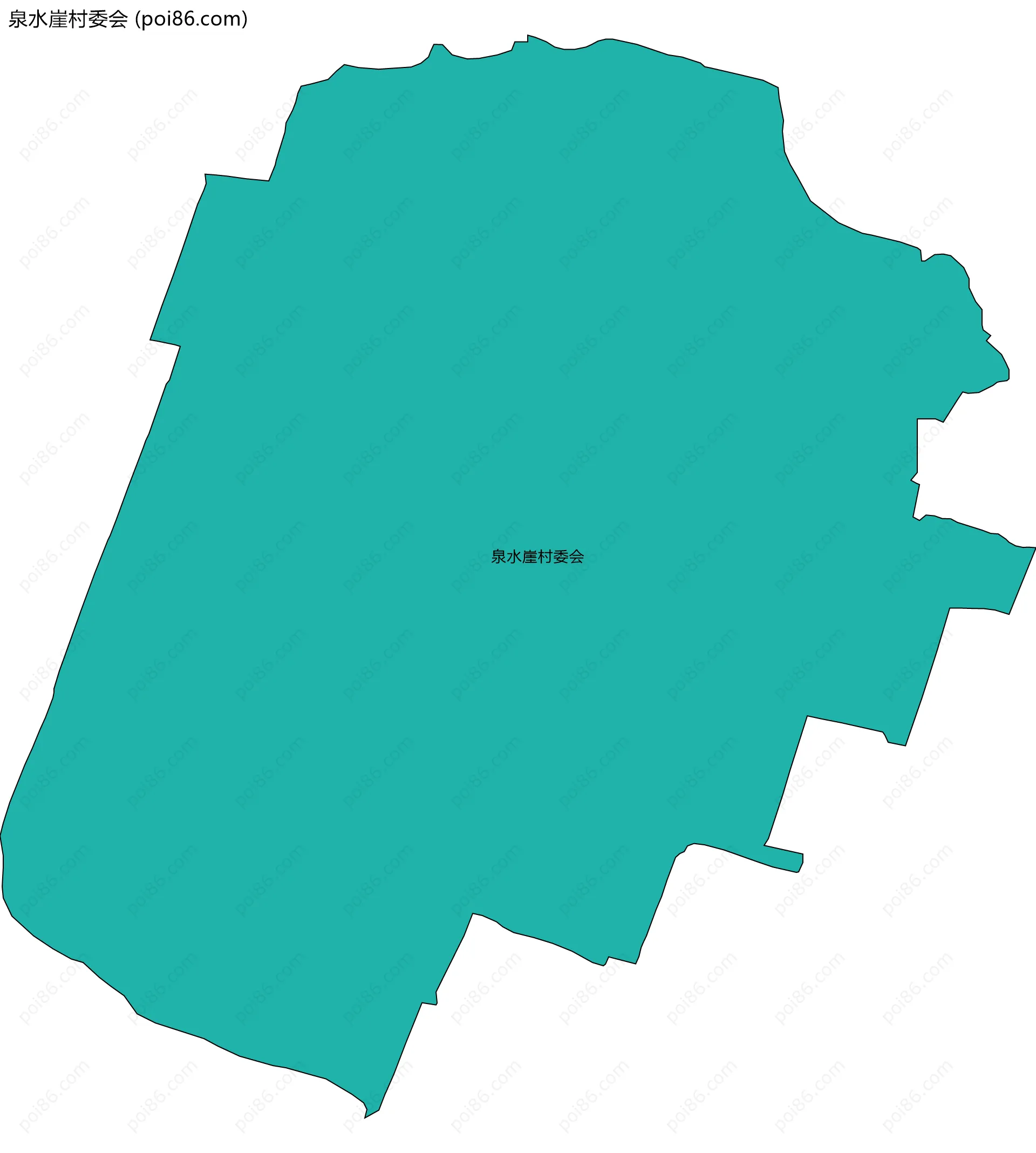 泉水崖村委会边界地图