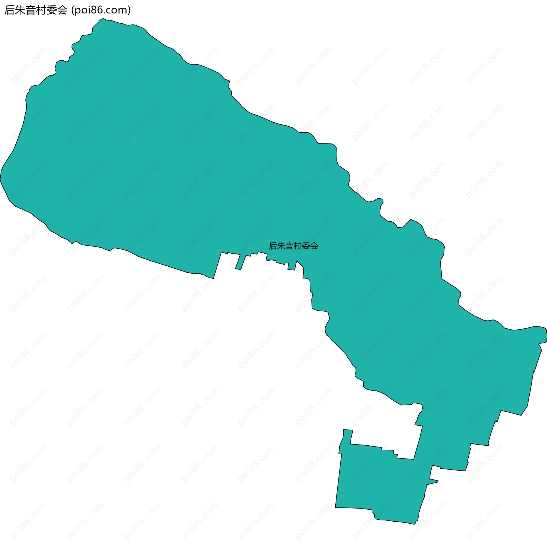 后朱音村委会边界地图