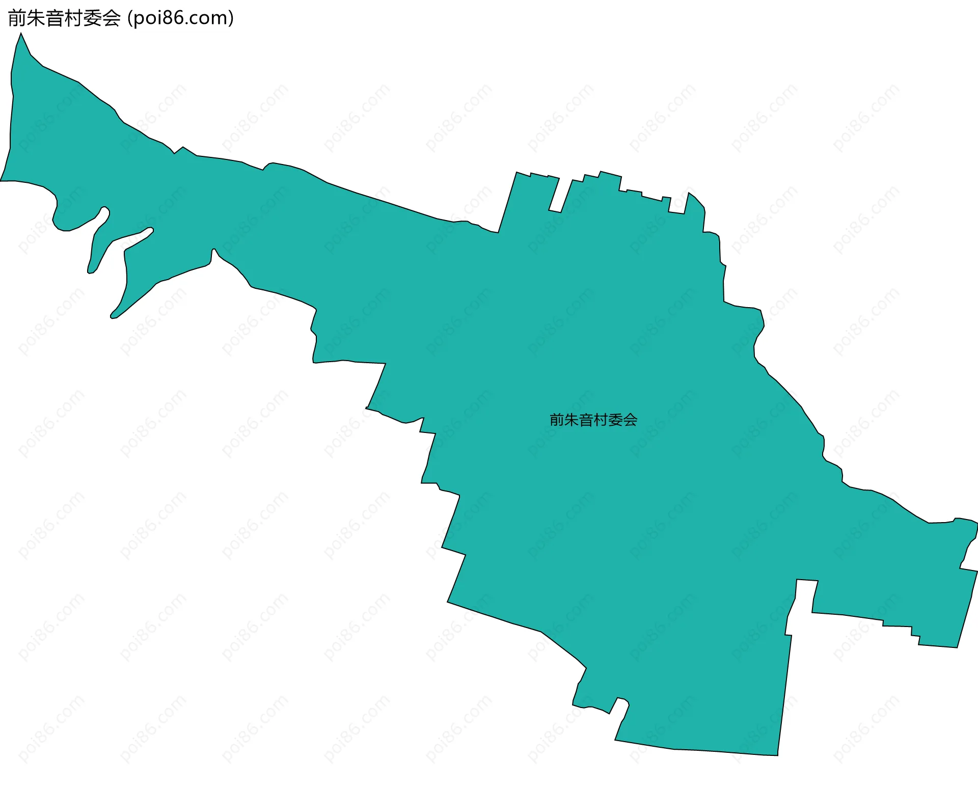 前朱音村委会边界地图
