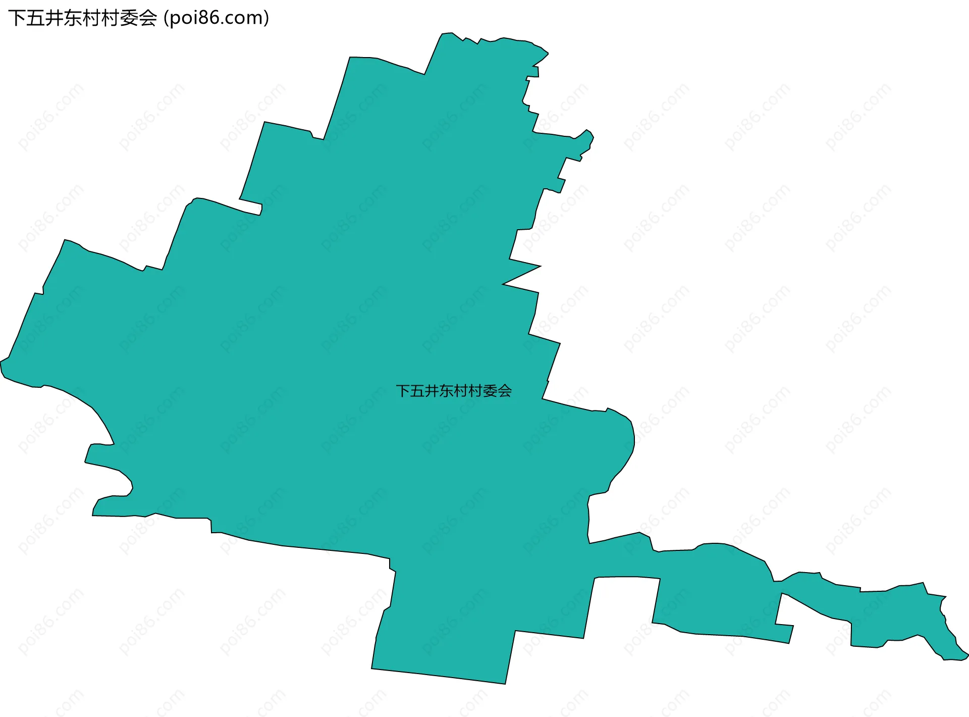 下五井东村村委会边界地图