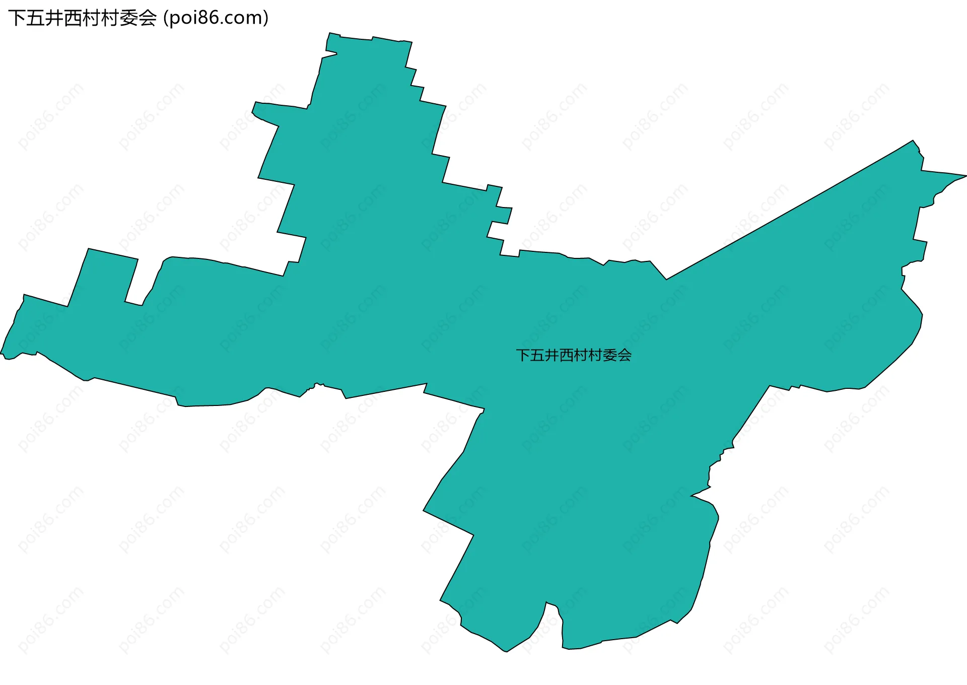 下五井西村村委会边界地图