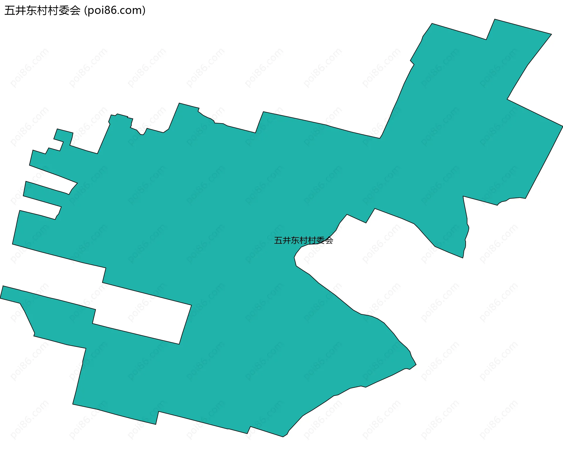 五井东村村委会边界地图