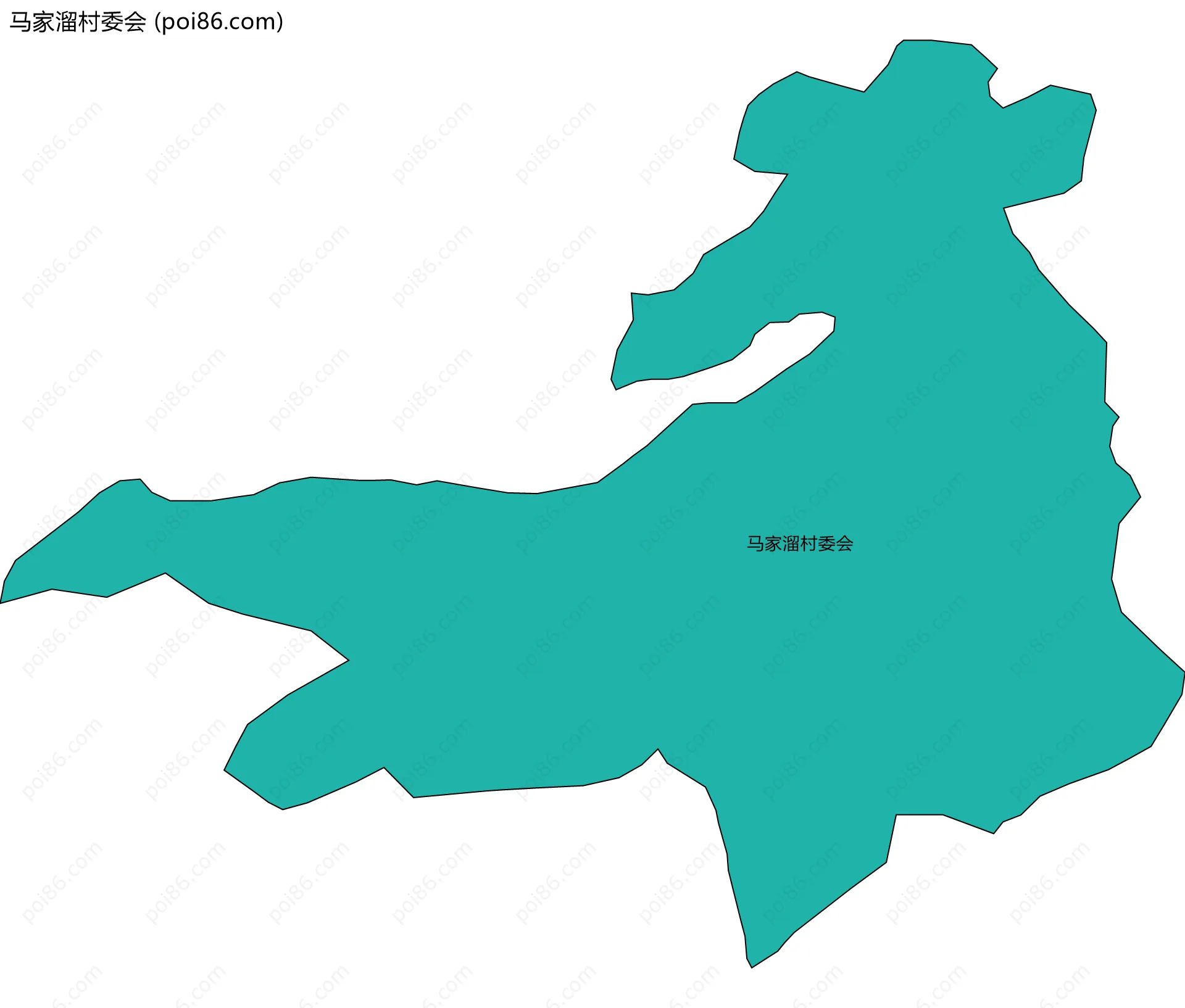 马家溜村委会边界地图