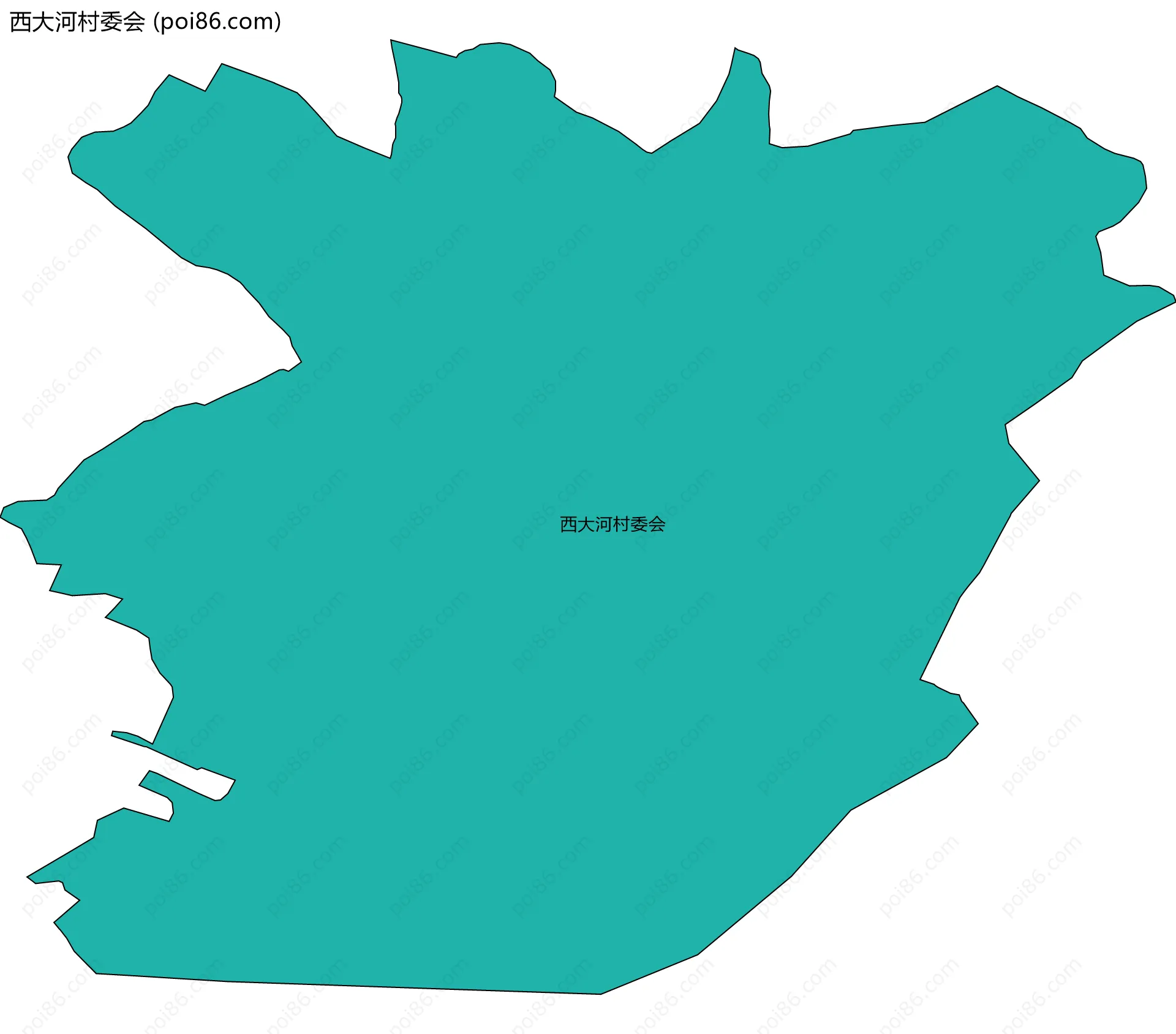 西大河村委会边界地图