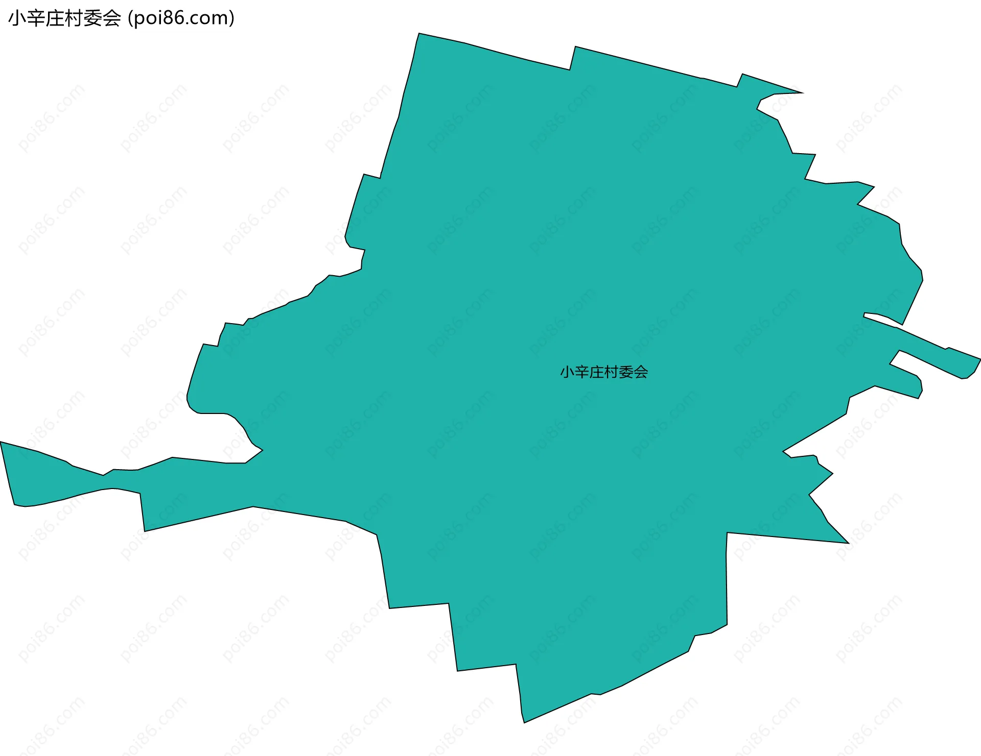 小辛庄村委会边界地图