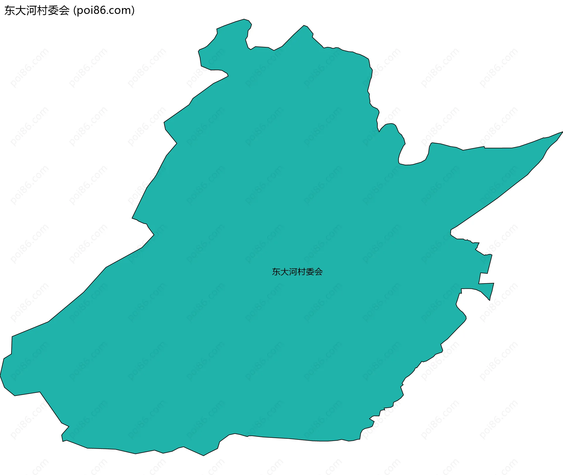 东大河村委会边界地图