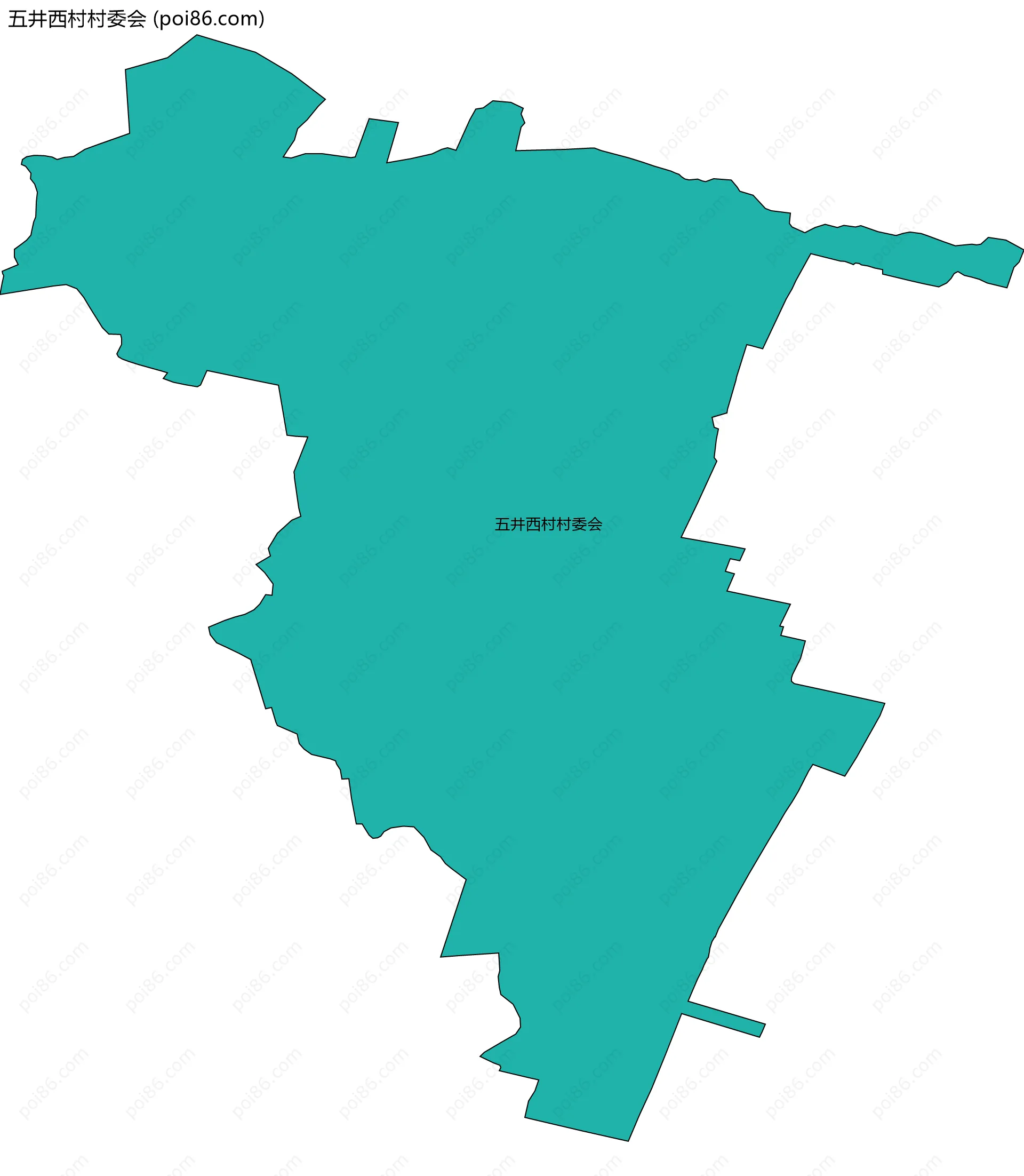 五井西村村委会边界地图