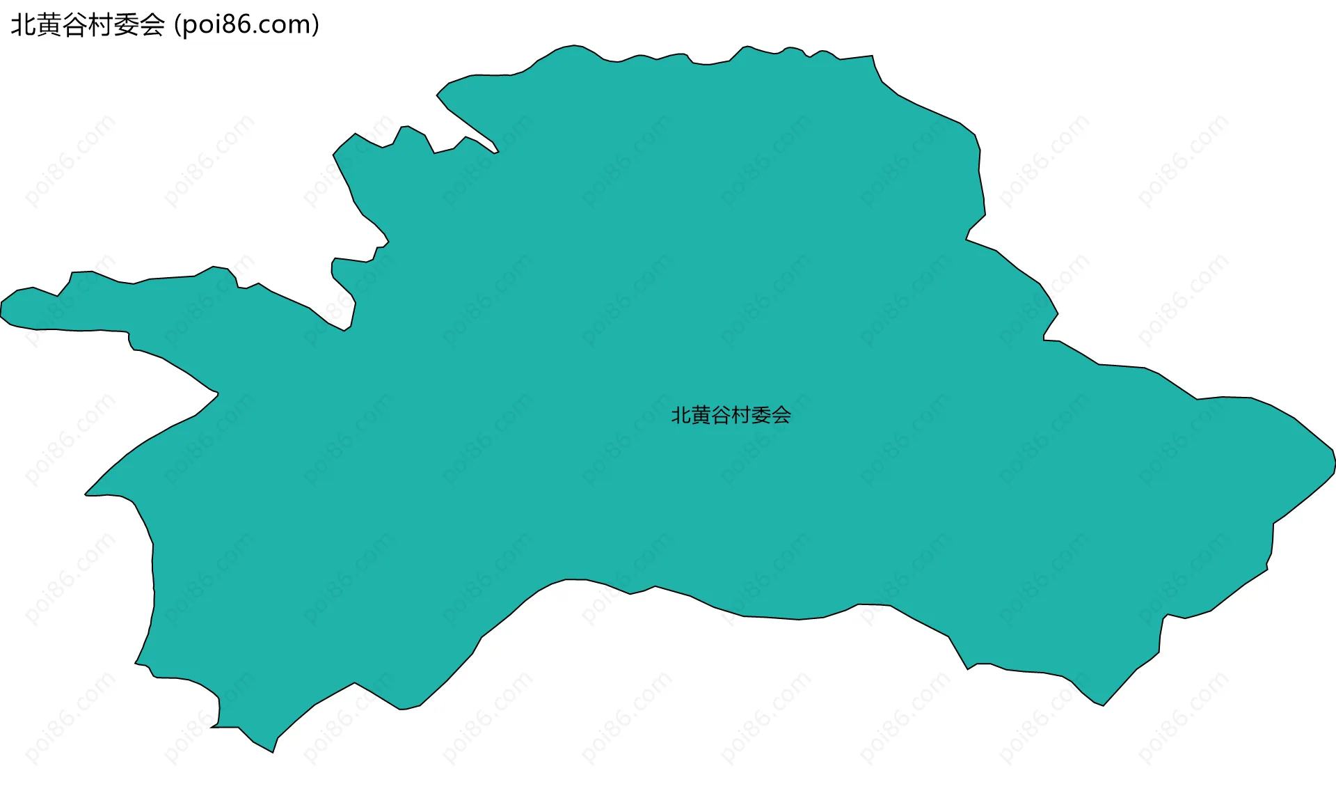 北黄谷村委会边界地图