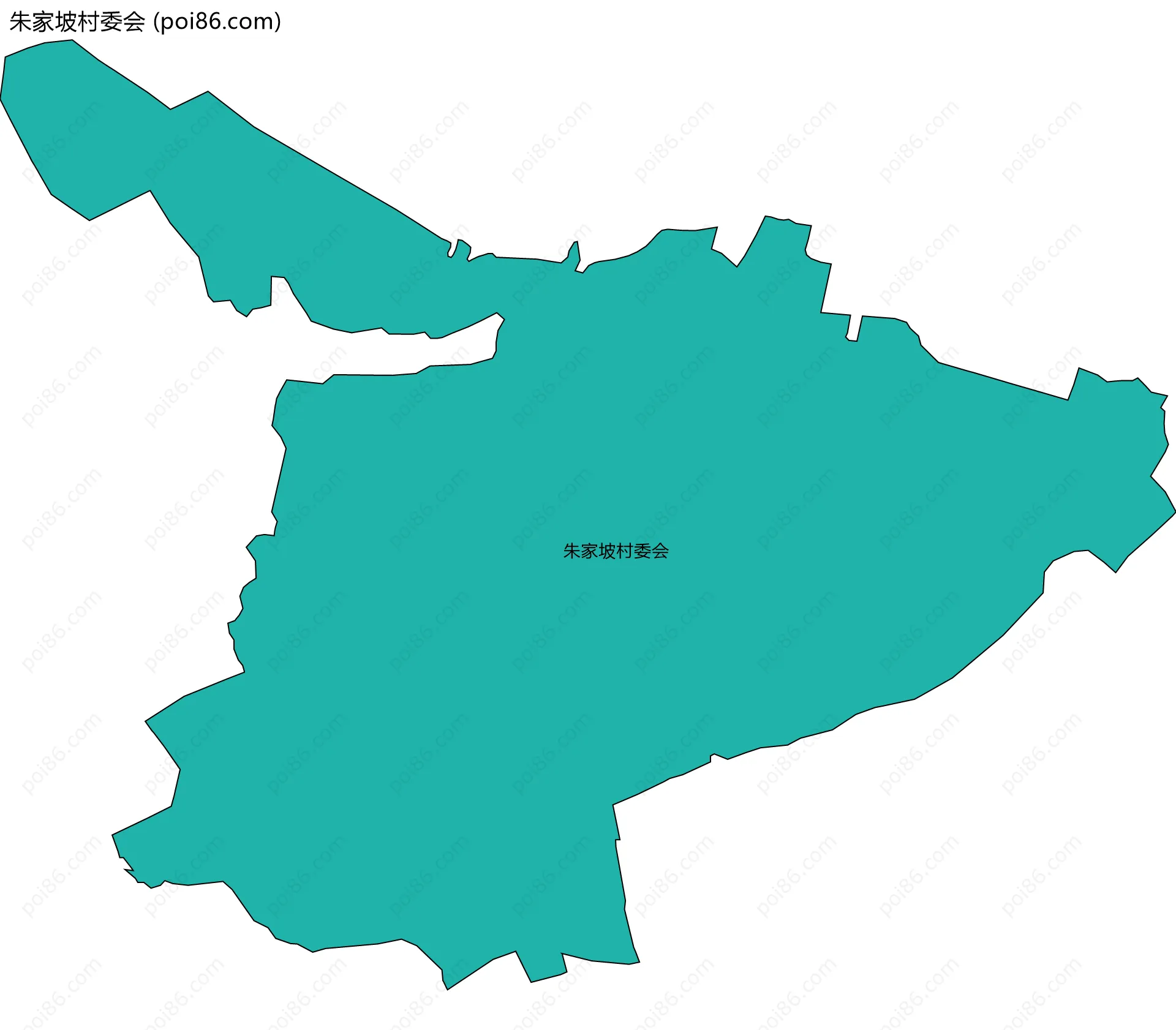 朱家坡村委会边界地图