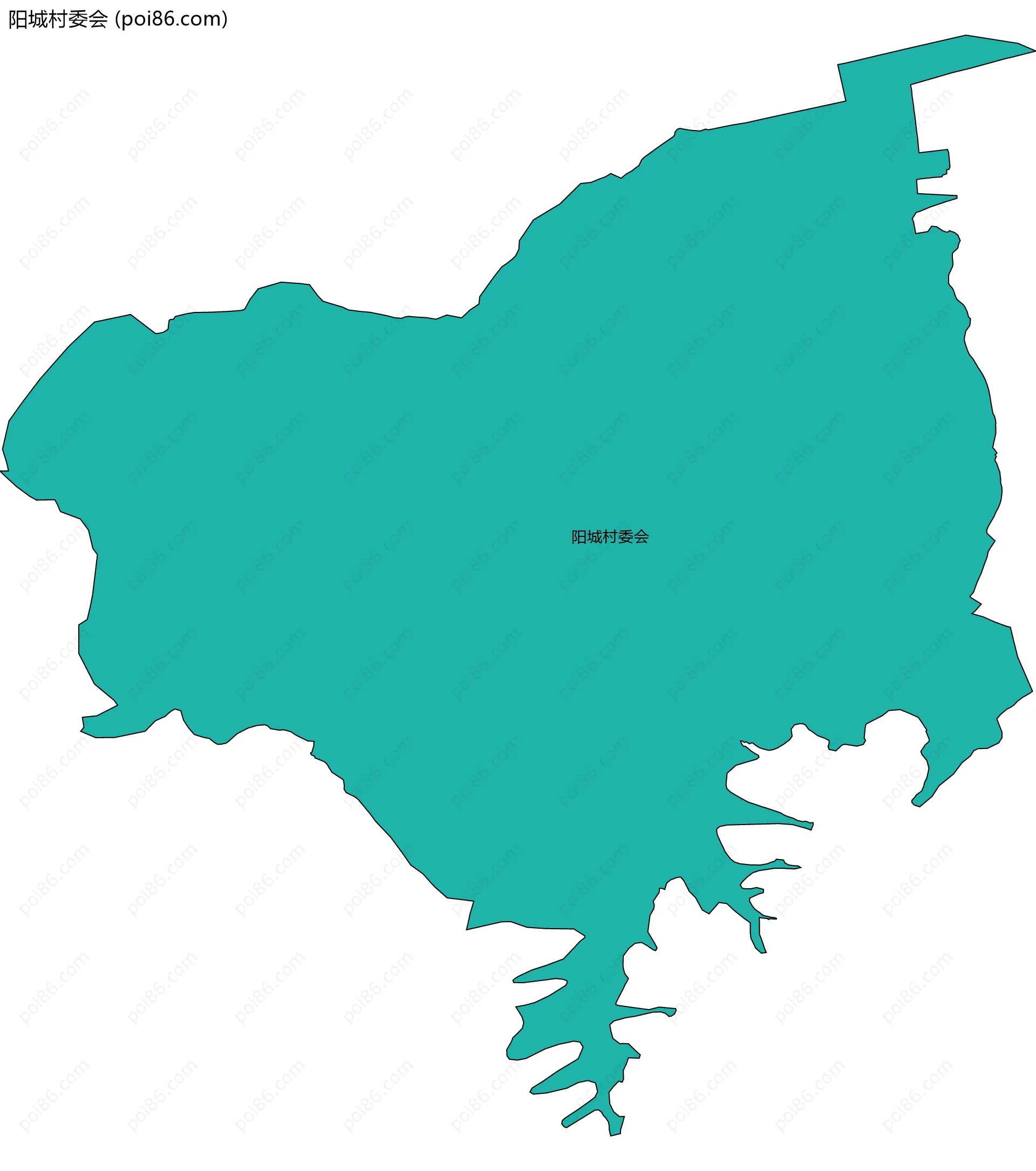 阳城村委会边界地图