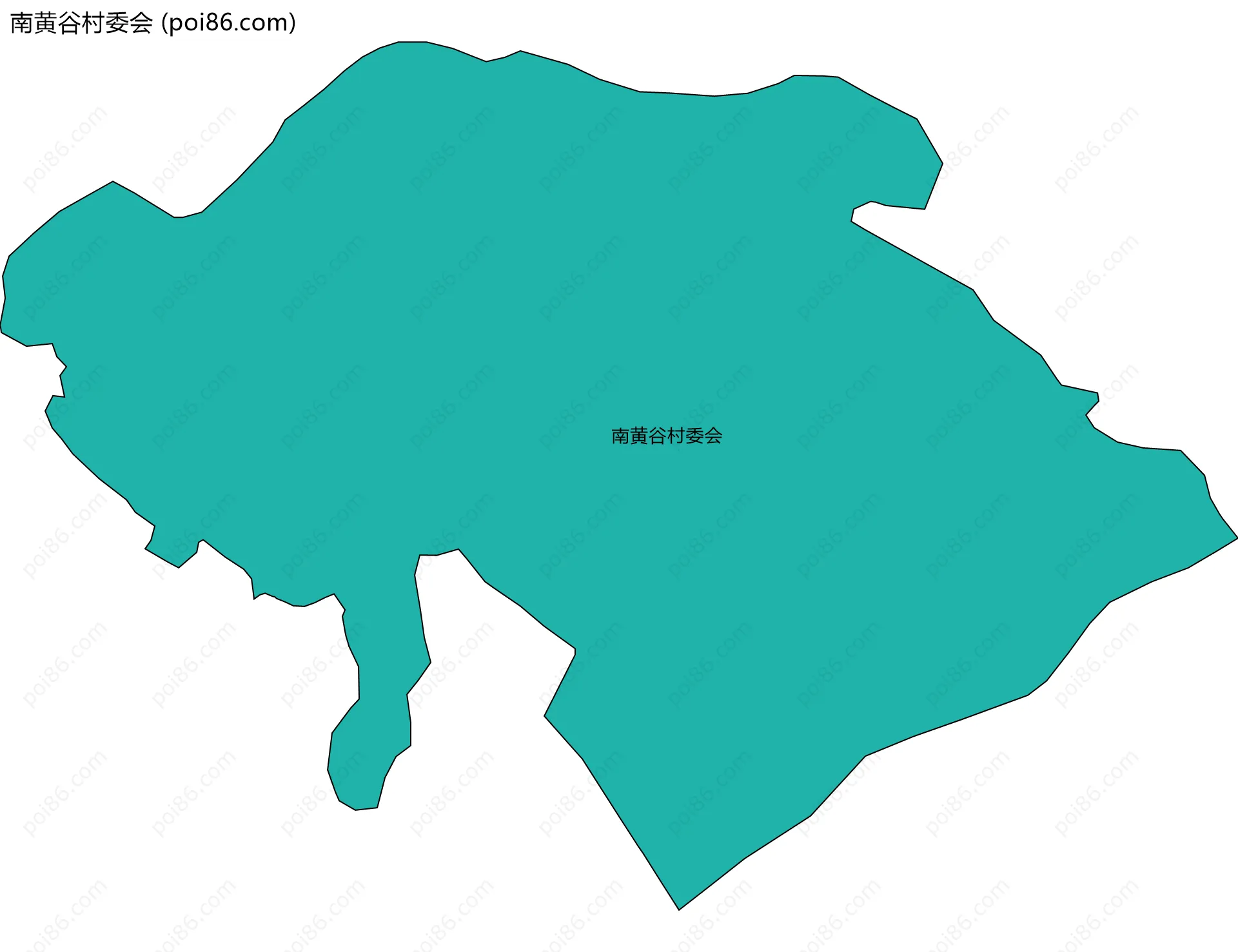 南黄谷村委会边界地图