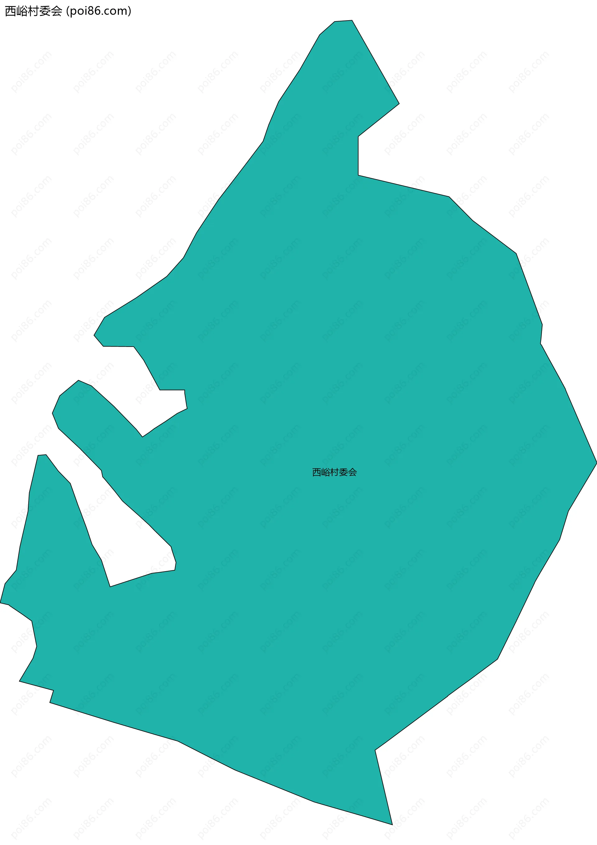 西峪村委会边界地图