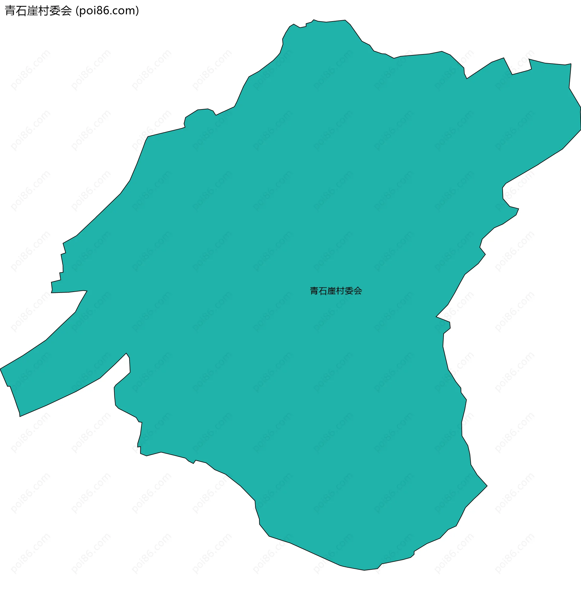 青石崖村委会边界地图